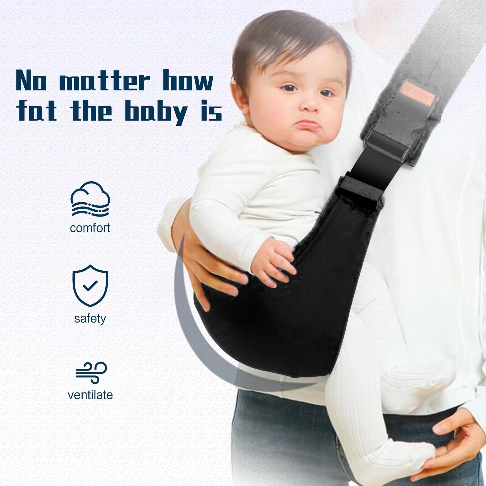 Koala Babycare Baby Carrier Physiologique Porte Bebe Réglable Léger Respirant 0-36 Mois Noir