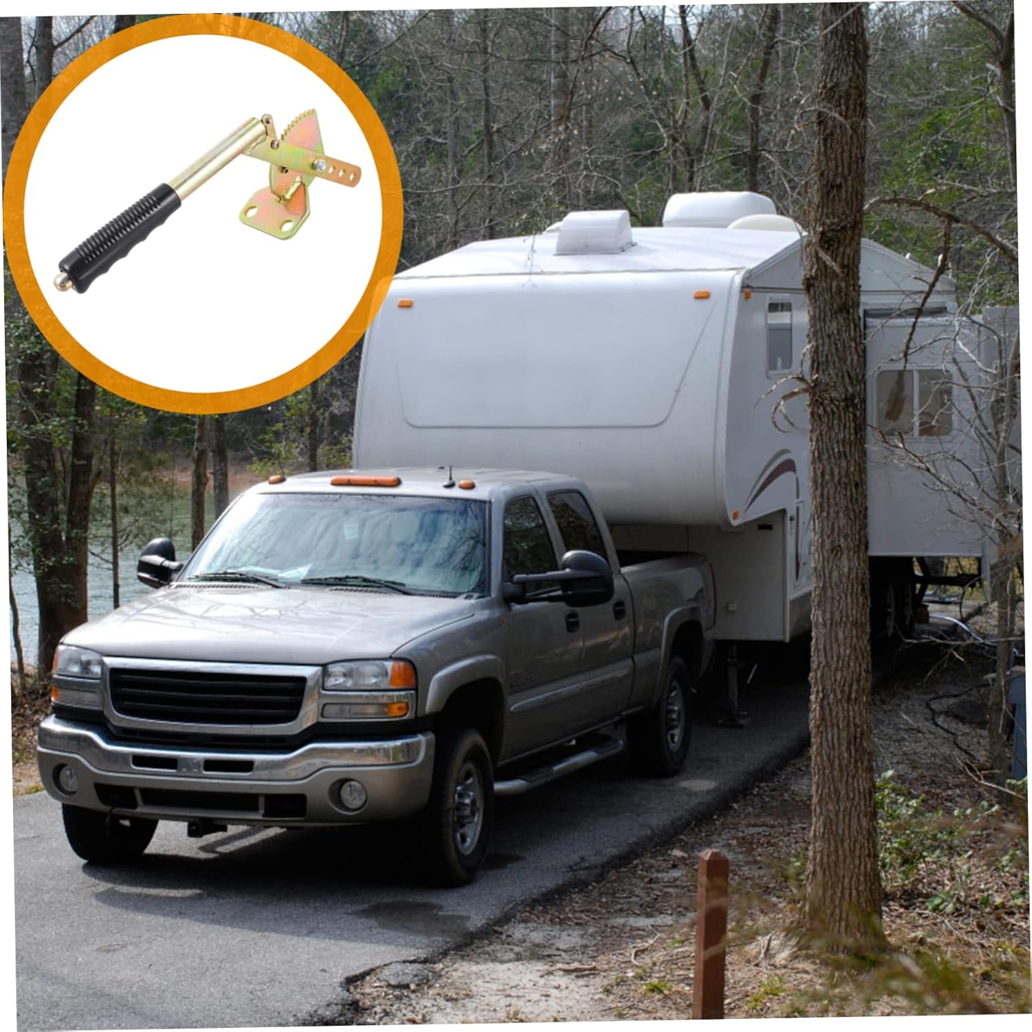 Mechanical Brake Lever for Trailers Durable Anti-Slip Handle Easy to Install Coupling Hitch Brake Lever Essential Trailer Accessories for Rvs and Towing Vehicles