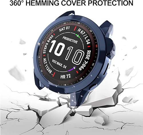 Miniatura 2 de Funda compatible con Garmin Fenix 7Fenix 7 Solar Smart Watch, TPU resistente a los arañazos (no compatible con Fenix 7S7X)
