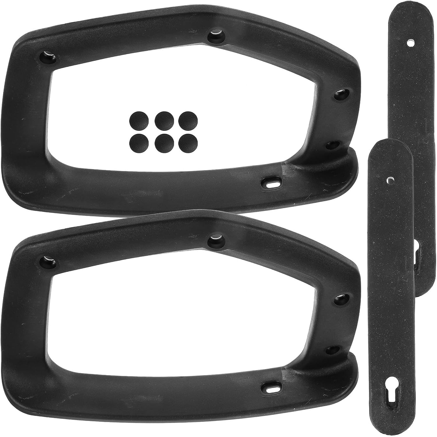 SHINEOFI 2pcs Office Chair Armrest Pads Replacement for Swivel Chairs Black