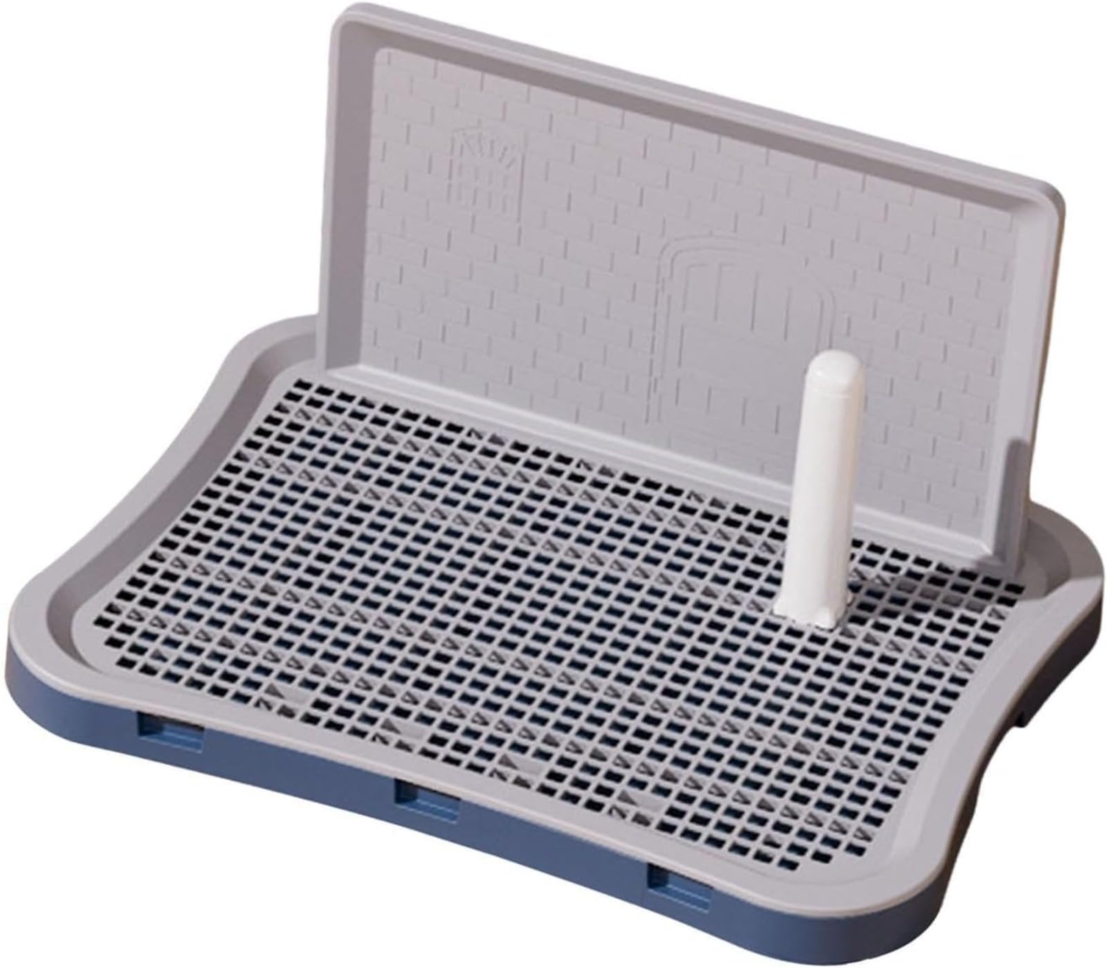 WC pour chiens avec porte de pipi avec paroi haute, facile à nettoyer, gardez la litière pour chiots de chiots à sec de la patte pour immeubles d'appartements, grand bleu, toilettes pour chiens