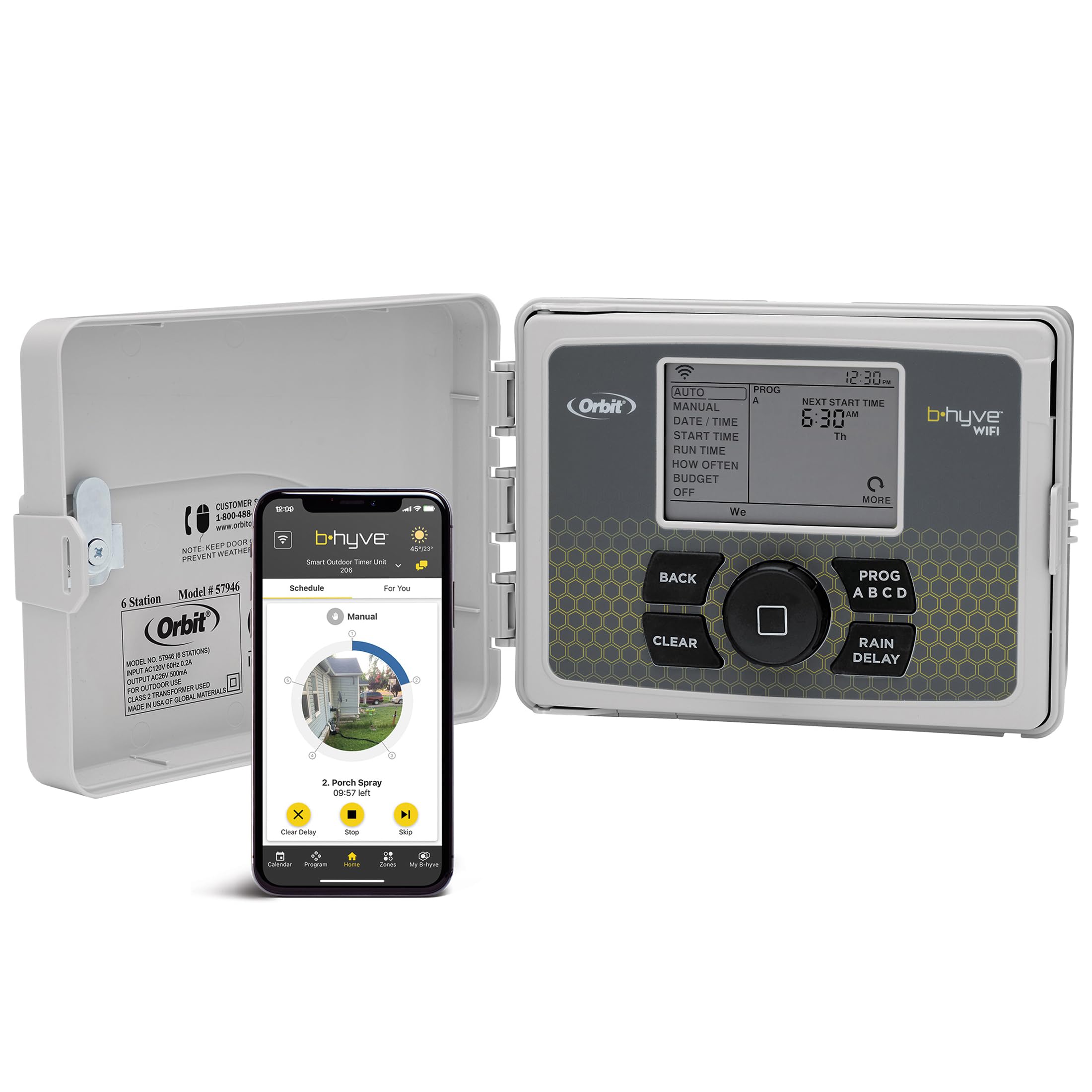 Photo 1 of Orbit B-hyve Smart Indoor/Outdoor Sprinkler Controller - 12-Zone - App Controlled Smart Controller with Custom Irrigation Schedules - Weatherproof Multi-Zone Sprinkler System - 57950