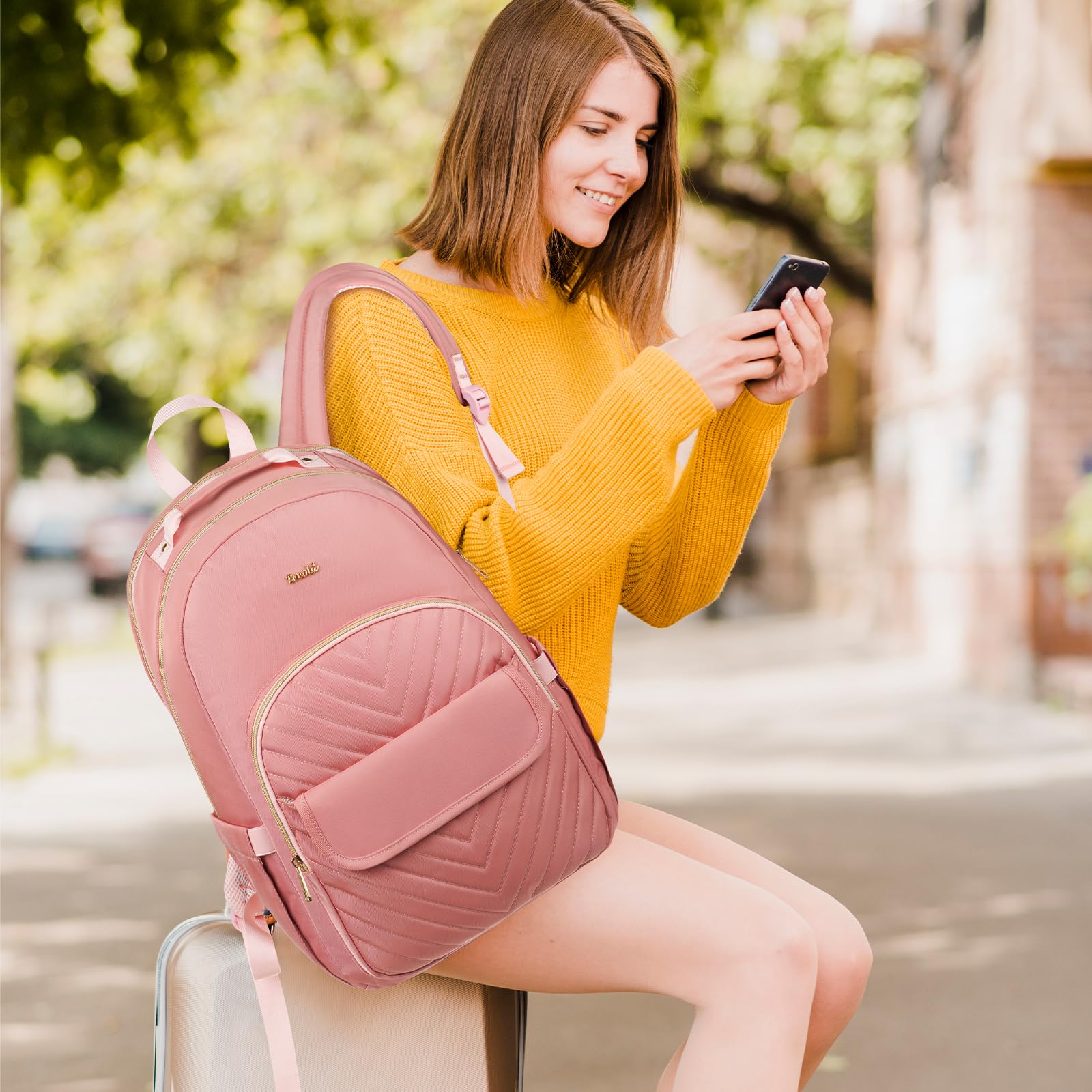 Zaini per computer portatili da 15,6 pollici, zaino per scuola universitaria, zaino da donna, per lavoro, viaggi, Mochila para Mujer Niña Estudiante Adolescente