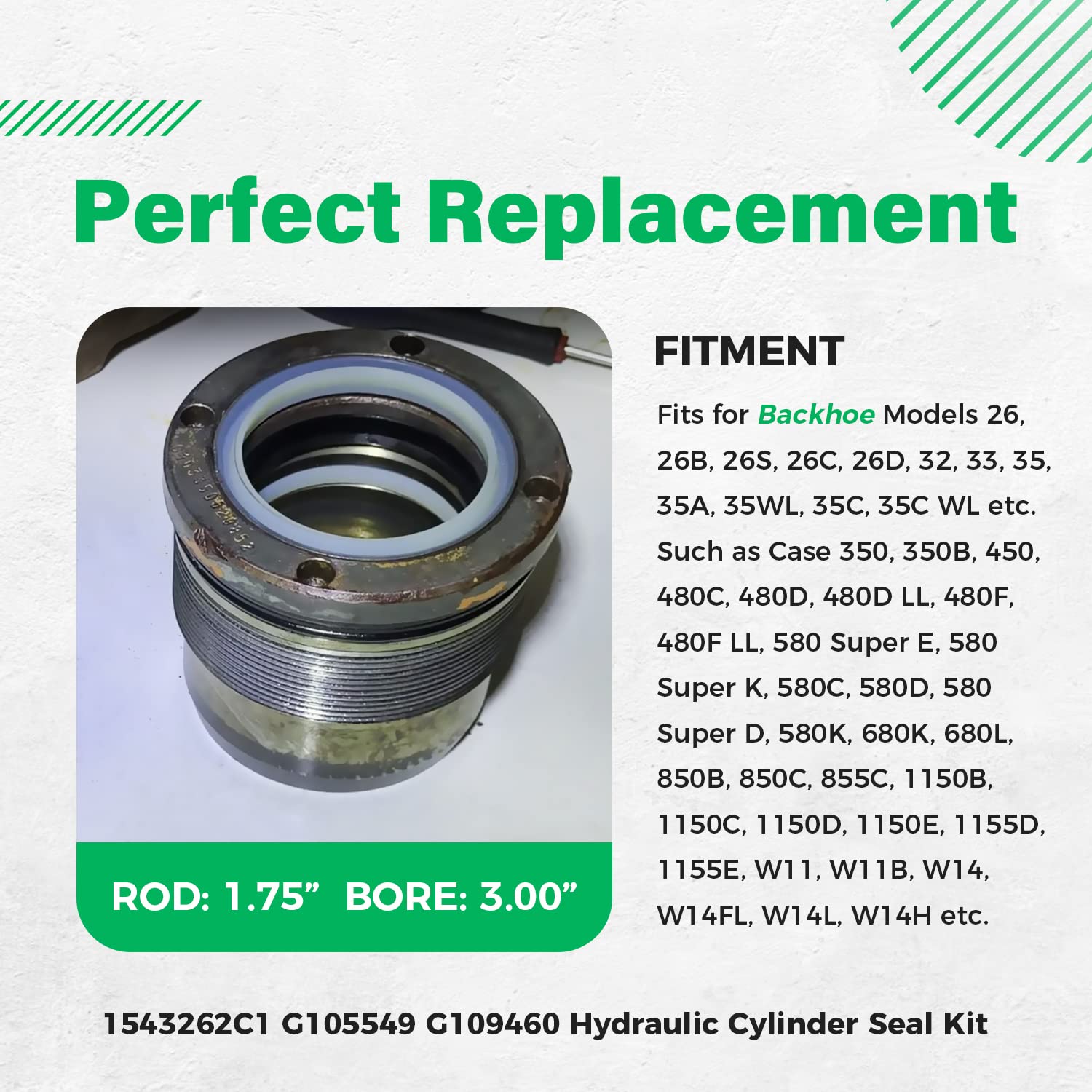 Backhoe Swing Case 580D, Super D 580SD, Super E 580SE Hydraulic - Foto 3