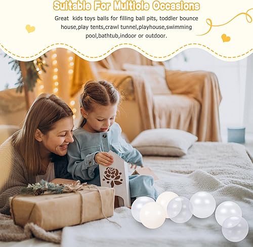 Miniatura 6 de Realhaha Bolas beige para el hoyo de bola, bolas plásticas coloridas libres del juego del bebé de BPA