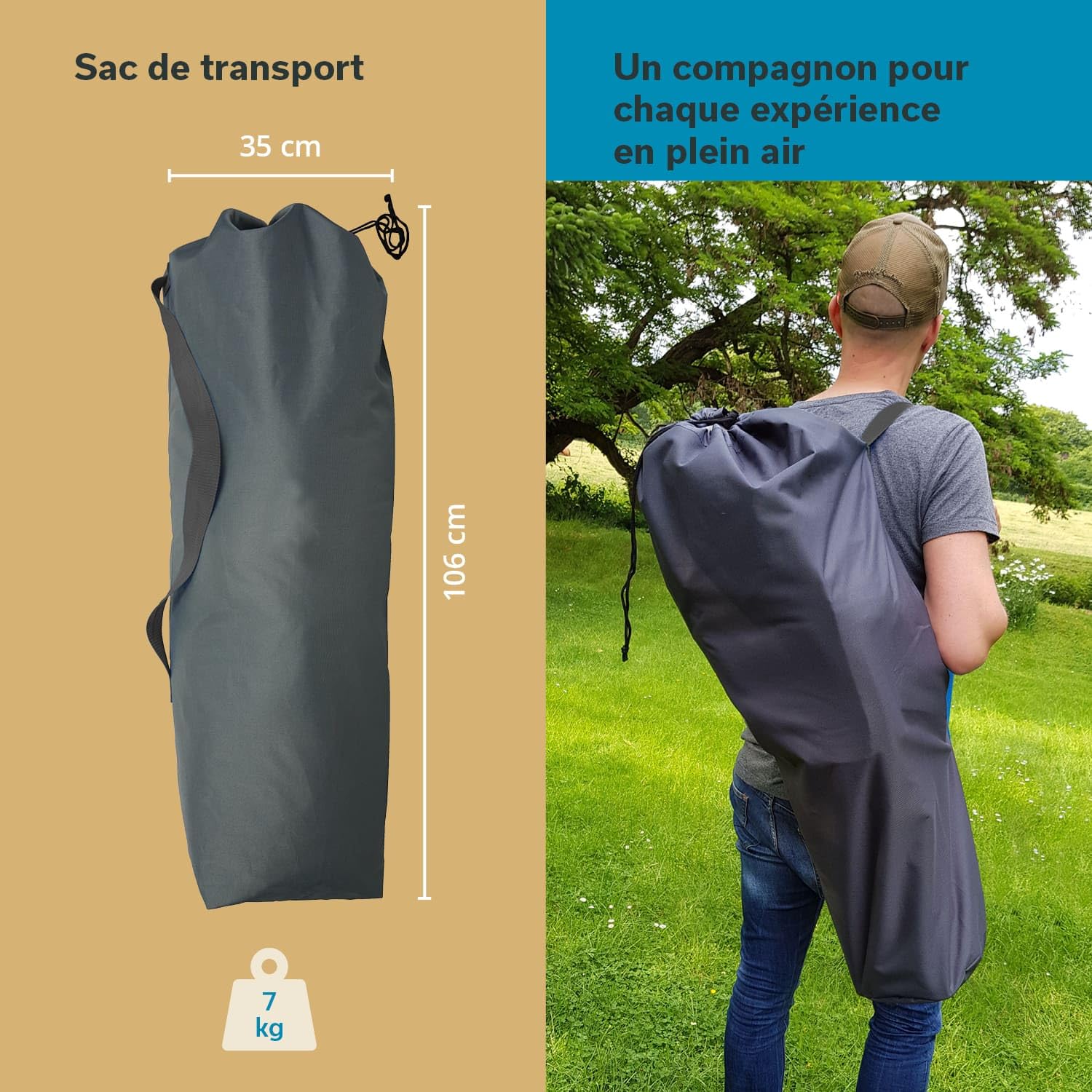 Skandika Fauteuil de Camping Moonchair XXL | Grande Chaise de Camping Confortable, Rond, rembourré, Pliable, poignée et Sac de Transport, Pieds antidérapants, Robuste | Max. 150 kg