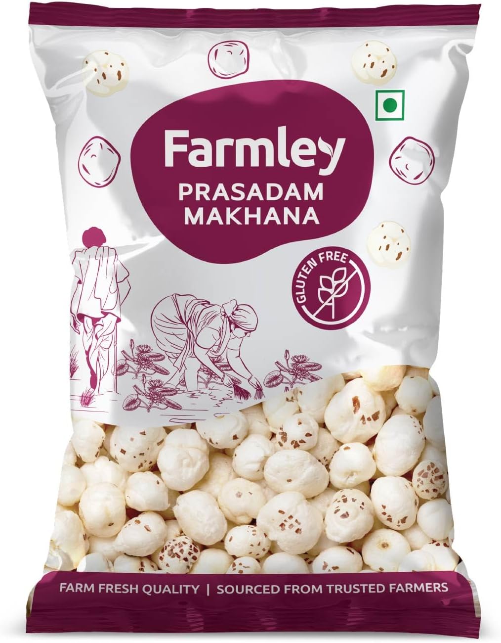Farmley Prasadam Makhana, 250 g, Fit for Fasting | Foxnuts, Lotus Puffs | Rich in Calcium, Maintains Weight, Healthy Snacks
