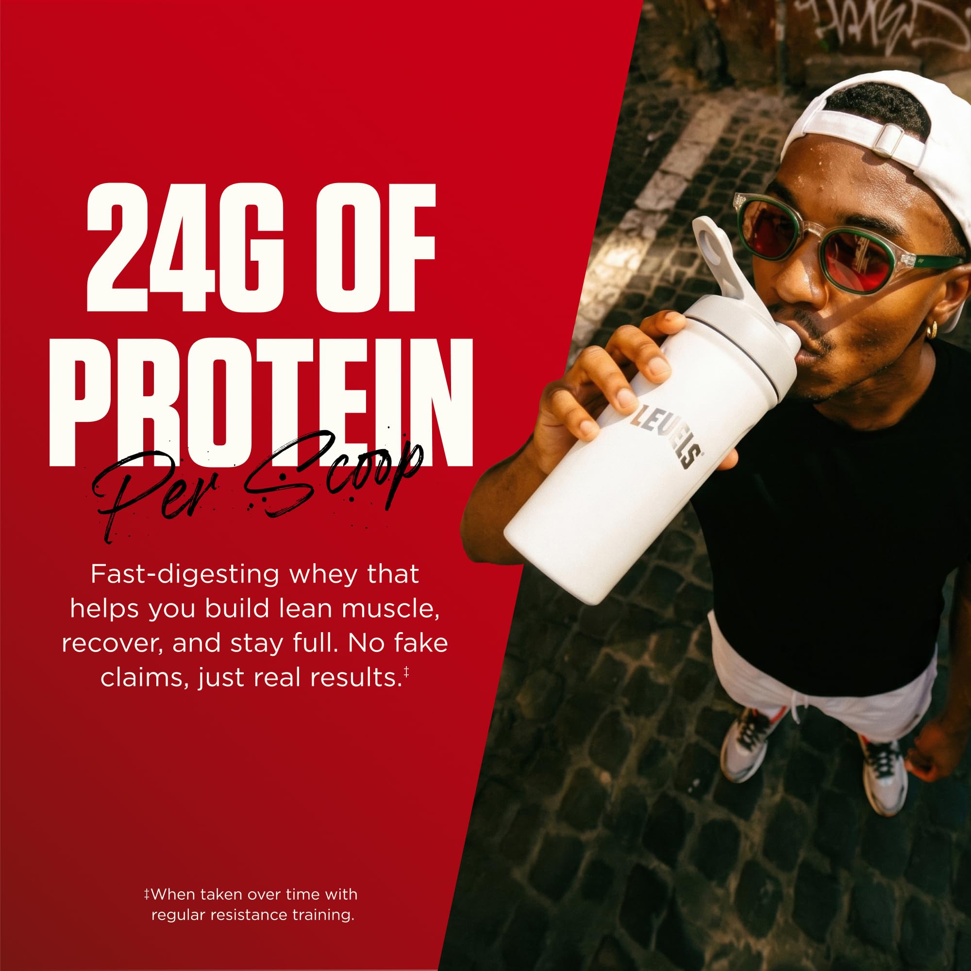 Levels Whey Protein Powder, No Artificial Ingredients, Strawberry, 2LB — Amazon image 5