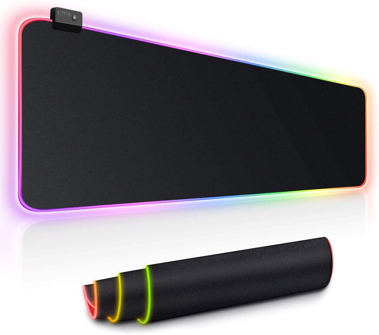 Storite RGB 800mm x 300mm x 4mm Gaming Mouse Pad, Large Soft Mouse Pad with 14 LED Lighting Modes,Gaming Desk Keyboard Pad, Non-Slip Rubber Base (80cm x 30cm x 4cm)- Black (B0CVX6FL1K) Amazon Price History, Amazon Price Tracker