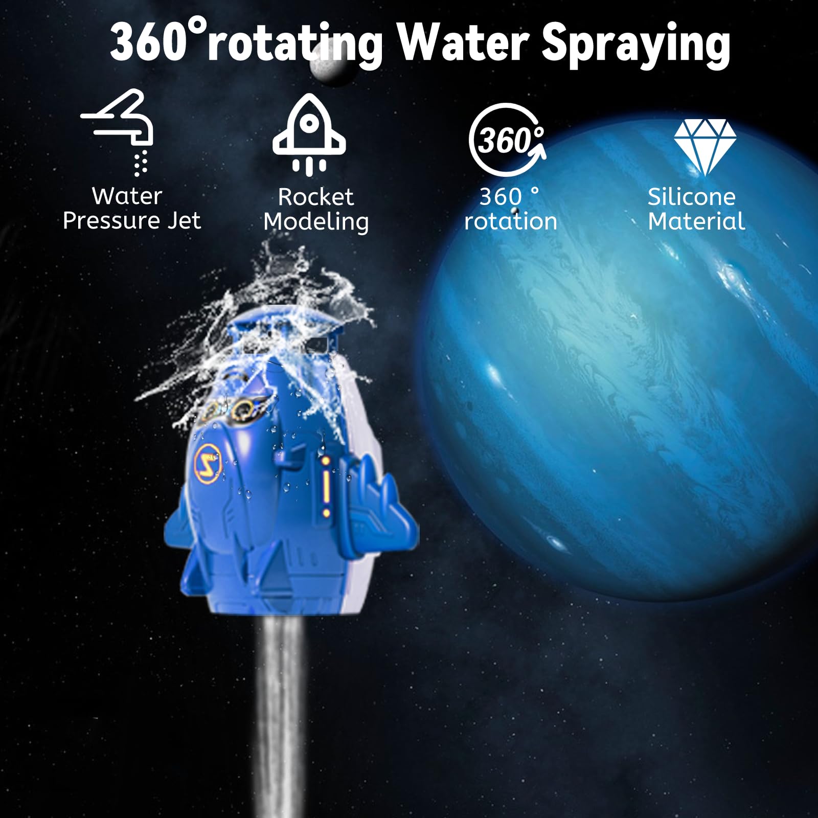Rociador De Agua Con Forma De Cohete Para Jardín – Juguete De Espuma EVA Para Niños De 4+ Años, Conéctalo A La Manguera