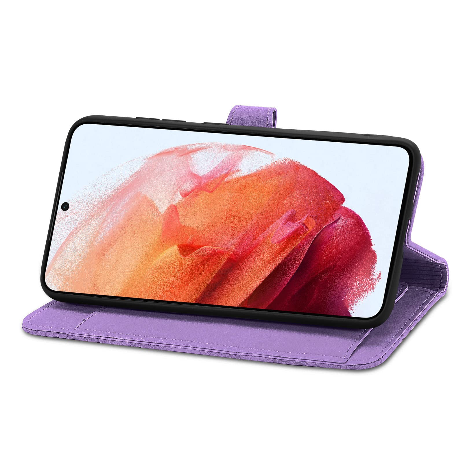 Rosa con Fuzione Stand Portafoglio Caso in Pelle Case