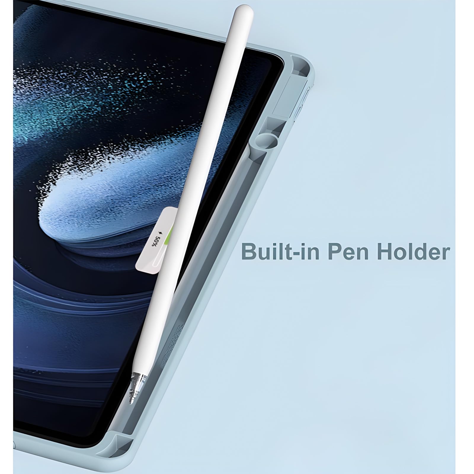 Spanish Ñ Keyboard Case for Huawei Matepad SE 11 Inch 2024, Backlit Detachable Wireless Bluetooth Keyboard with Pencil Holder, Tablet Mouse,Purple