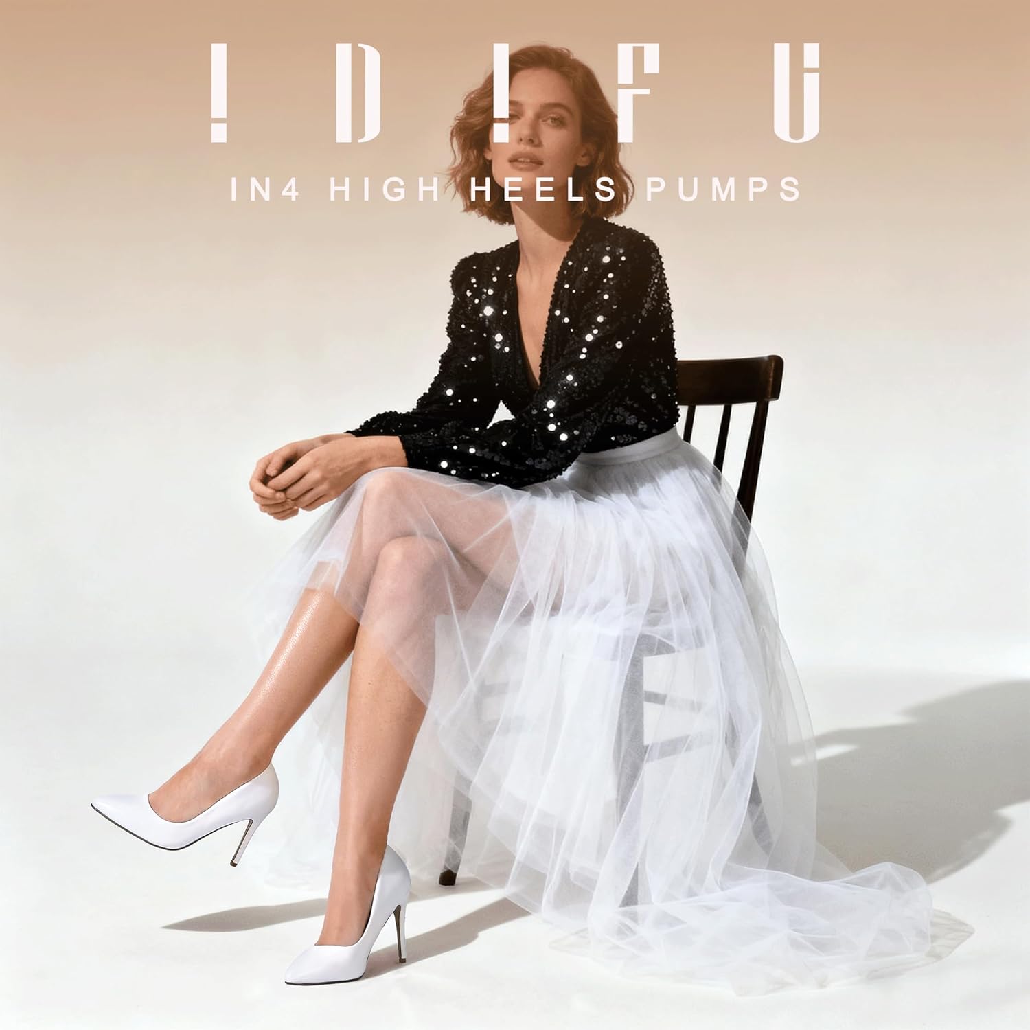 IDIFU Women's IN4 Classic Pointed Toe High Heels Pumps Wedding Dress Office Shoes - Image 4