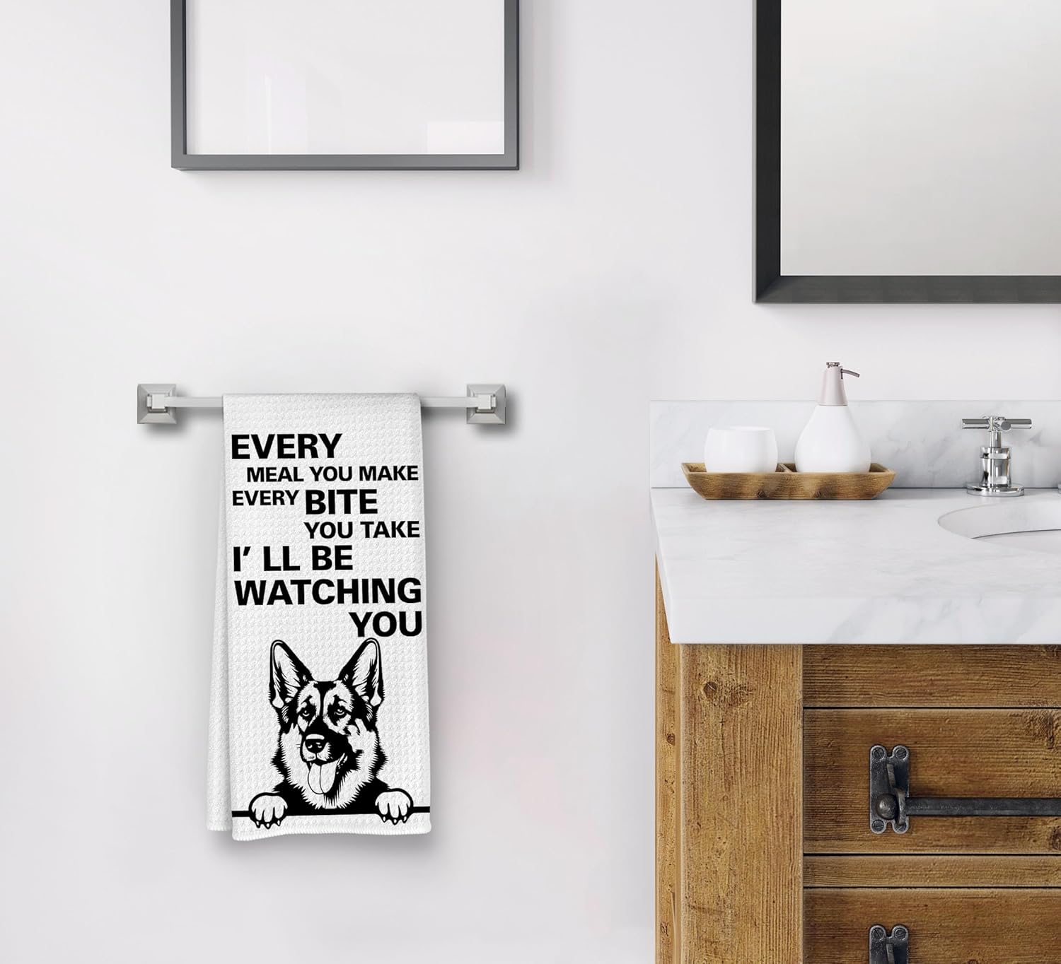 Funny Kitchen Towels, Every Meal You Make Every Bite You Take Dish Towels for Kitchen, German Shepherd Decorative Kitchen Towels, Dog Gifts for Women, German Shepherd Hand Towels for Bathroom - Image 2