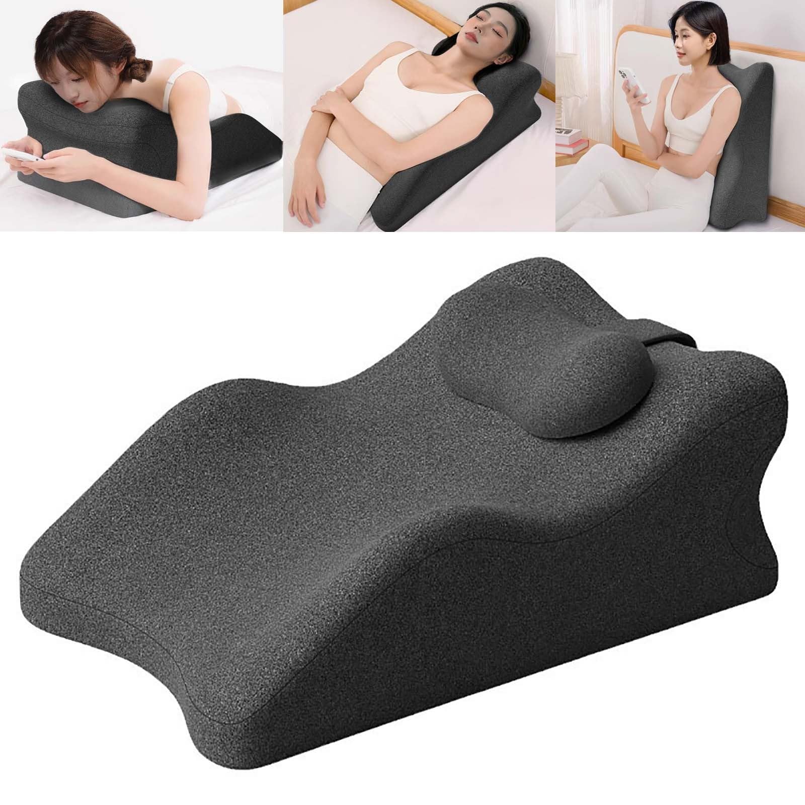 Almohada de cuña para dormir, cojín triangular de espuma para alivio de espalda, piernas y rodillas, posicionamiento elevador ideal para mayor comodidad