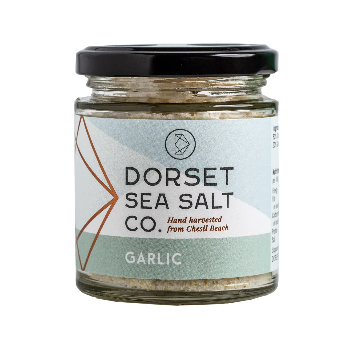 Dorset Sea Salt Co. - Garlic Infused Sea Salt (100g) - Aromatic Blend of Hand Harvested Sea Salt Flake & Ground Dried Garlic, Perfect for Seasoning, Marinading or Creating a Delicious Rub