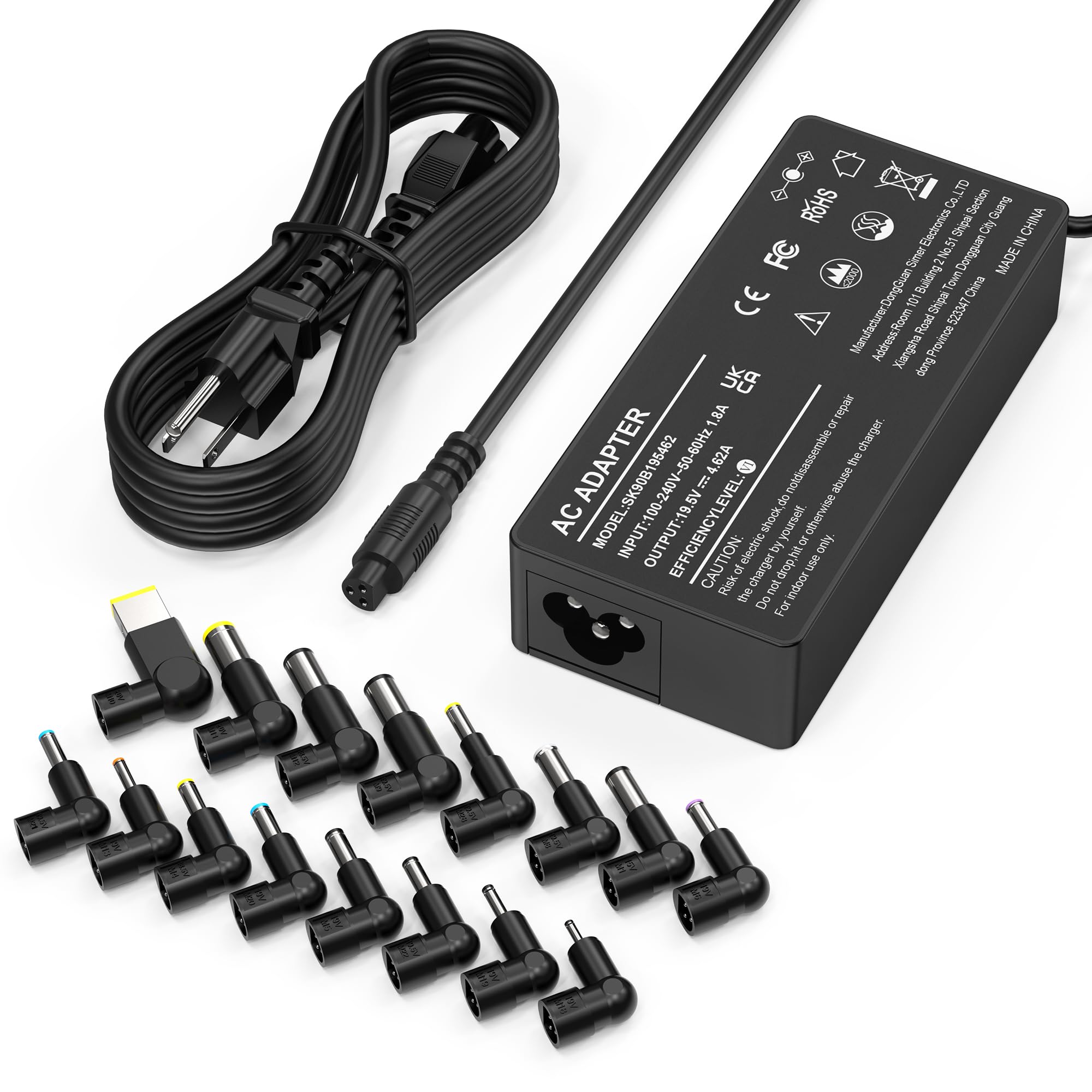 Universal AC Adapter 90W Laptop Charger Compatible with Lenovo HP Dell ASUS Acer Samsung Gateway Notebook Ultrabook Chromebook Pavilion EliteBook Inspiron Latitude ThinkPad and More with 16 Tips?