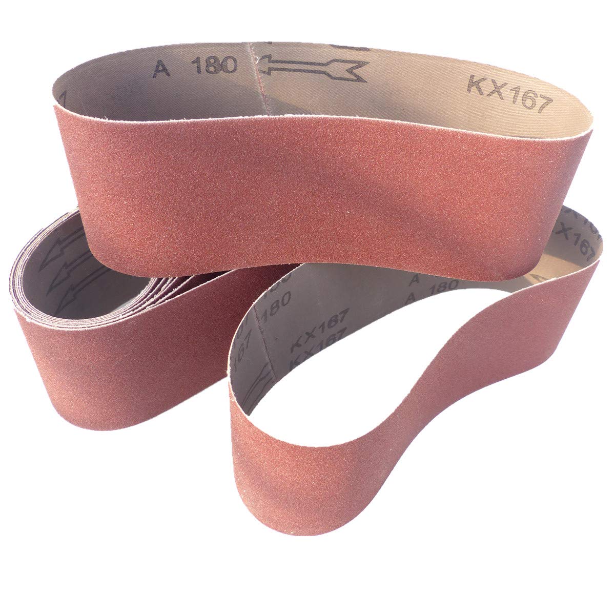 20 pezzi nastri abrasivi 75 mm x 533 mm grana P100 tessuto nastri abrasivi nastro abrasivo tessuto nastri abrasivi levigatrice a nastro BOHRFUX