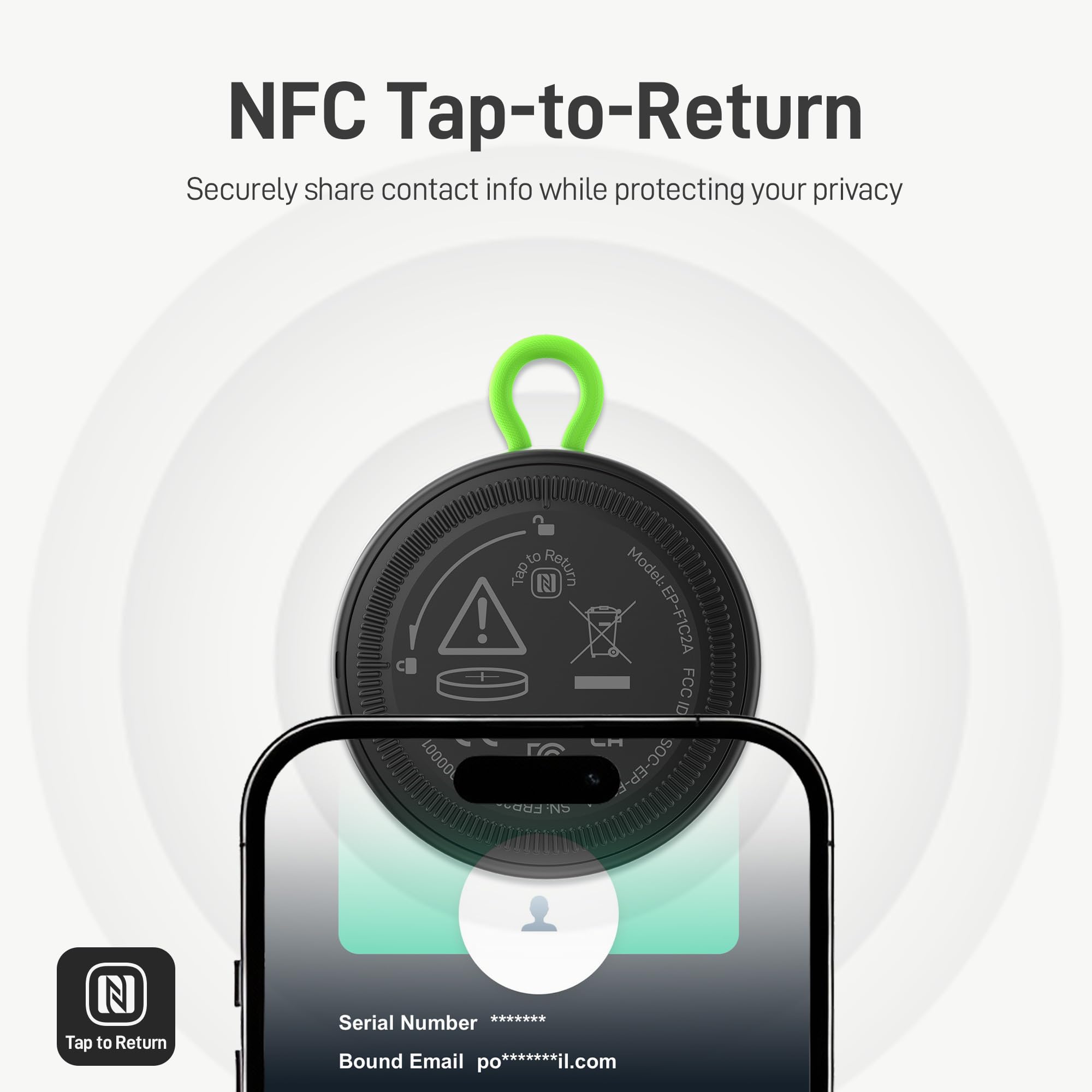 Epicka Smart Tracker 4 Pack, Schlüsselfinder KeyFinder Kompatibel mit Apple Wo ist? APP (Nur iOS), Schlüsselfinder für Gepäck/Taschen/Brieftasche, IP67 Wasserdicht