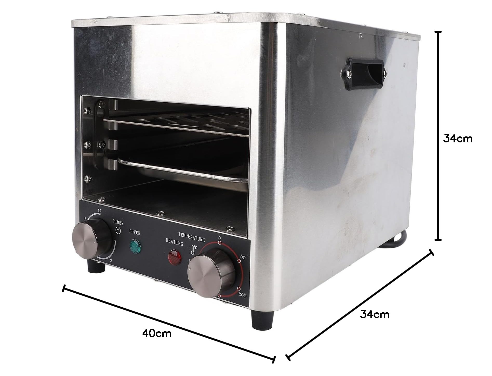 Commercial Steak Grill 1700W - Bezdymny grill elektryczny na steki/pizzę/ciasto | Pełna automatyczna kontrola temperatury | 800 ℃ Piekarnik o wysokim cieple