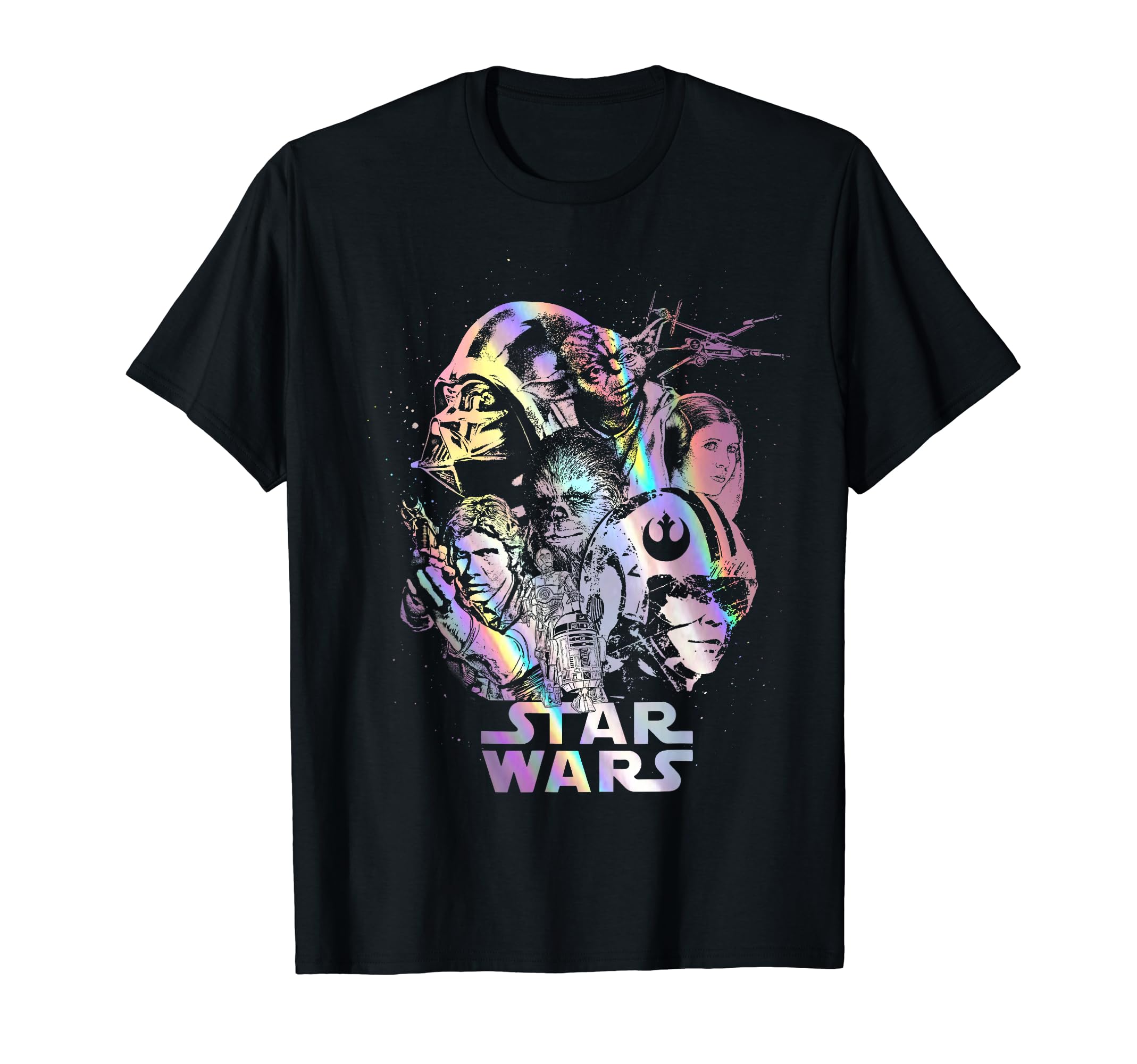 Star Wars Rebel Heroes Darth Vader Glimmer T-Shirt, Black