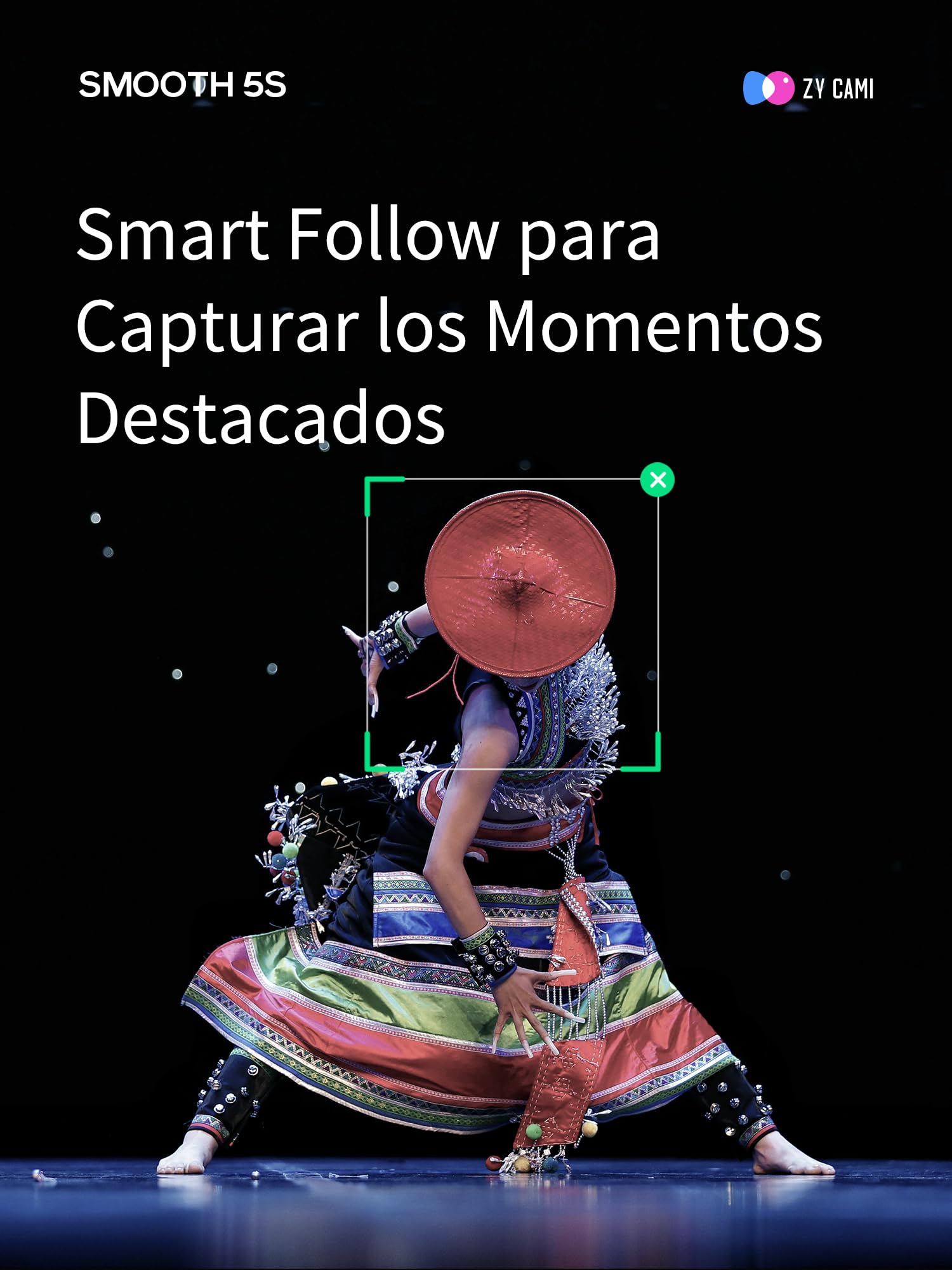 ZHIYUN Smooth-5S Combo [Official] Estabilizador de cardán iPhone de 3 Ejes con Luces magnéticas, cardán para Smartphone con trípode, estabilizador de teléfono móvil para FilmIC Pro, Vlog,