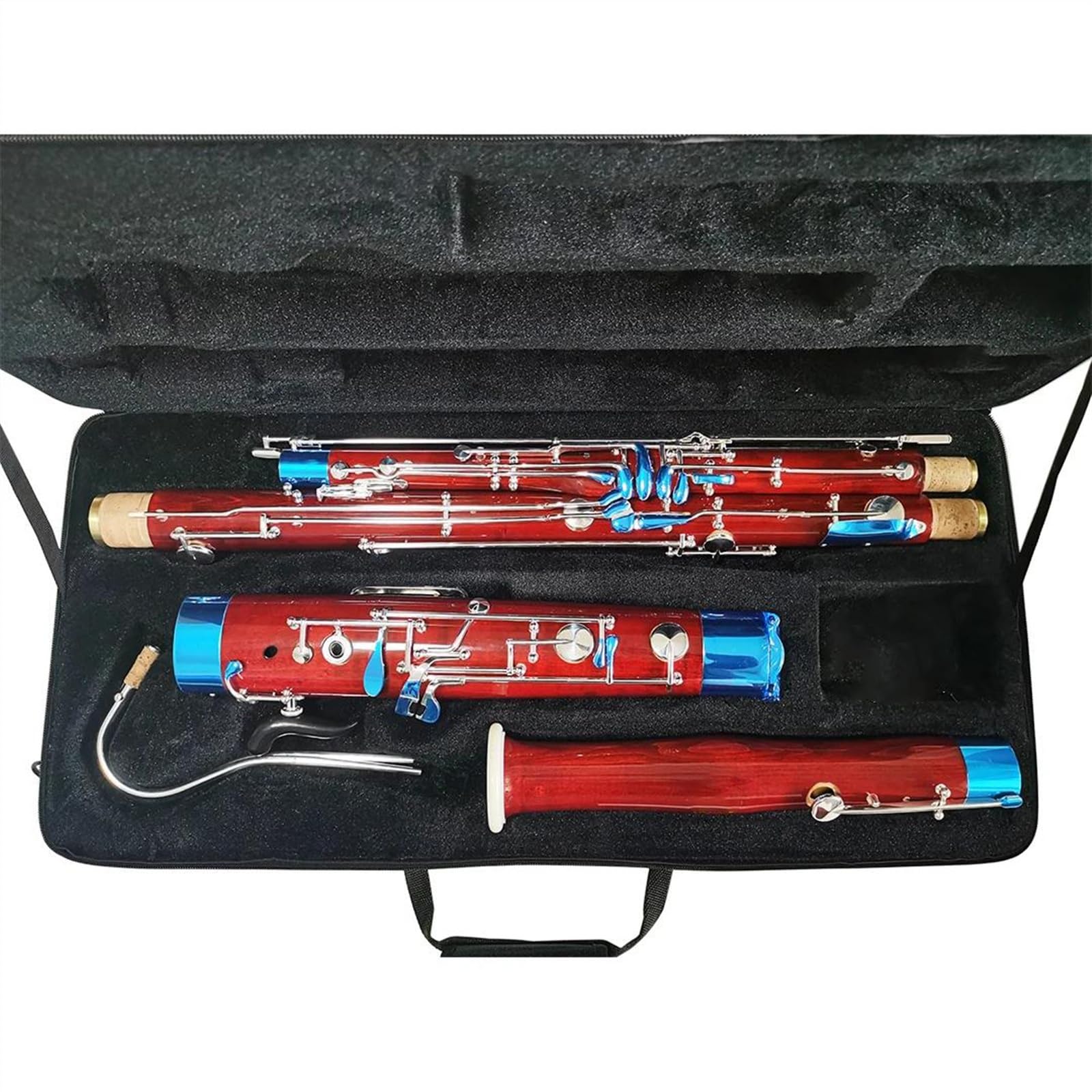 Colore Legno Chiave C Fagotto Chiave Nichelata Strumenti Musicali A Fiato Con Custodia Accessori Fagotto Per Principianti