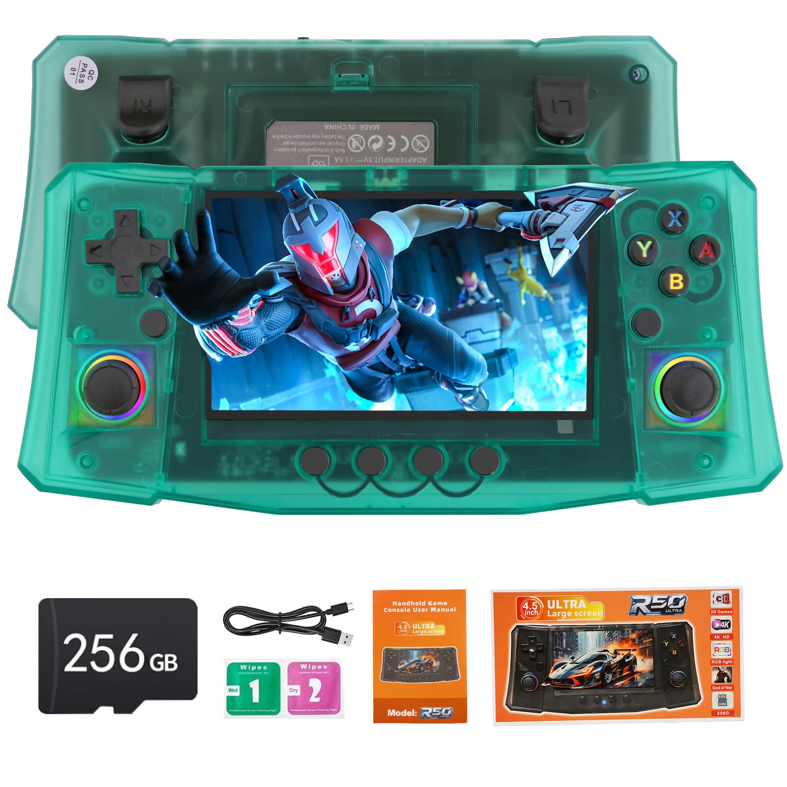 Handheld Game Console, 40,000 Games in 1, 4.5-Inch IPS Screen Retro Gaming Console,40000 Classic Games
