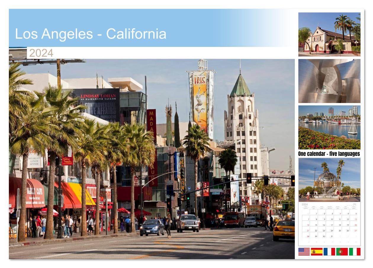Amazon.com: Los Angeles - California (Monthly Wall Calendar 2024 11.7" x  16.5" (open)), CALVENDO 14 Month Calendar : Office Products