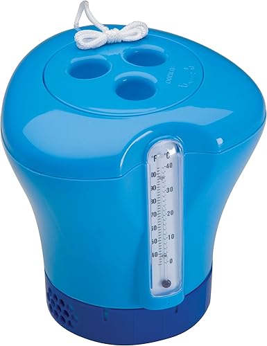 Ocean Blue 160015 Clorador/Termómetro Dispensador Químico Combo para Piscinas