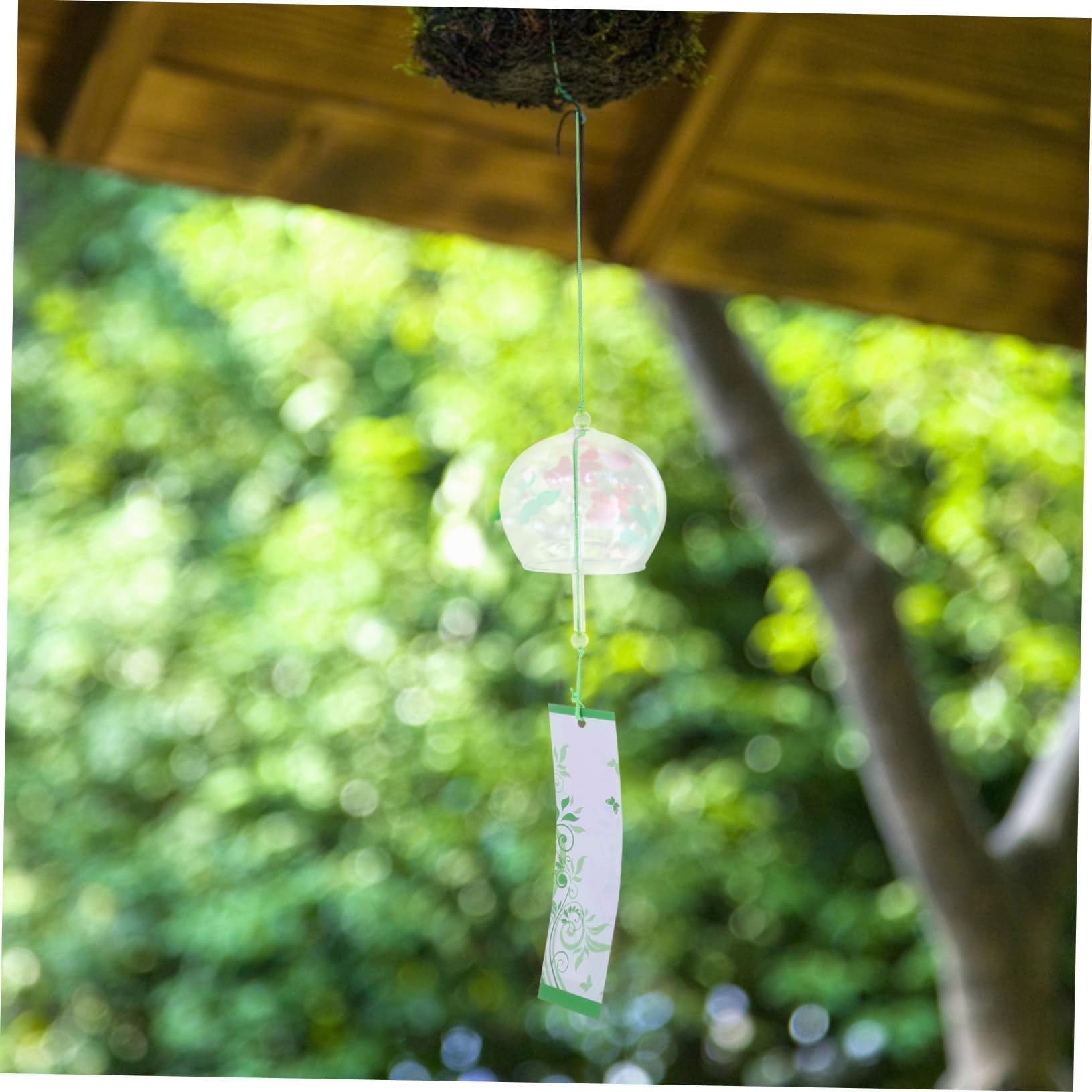 DOITOOL 10 Stück Teiliges Glas Windspiel Japanisches Design Dekoratives Fenster Gartendeko Windspiel mit Klarem Klang für Balkon Festival und Entspannende Atmosphäre