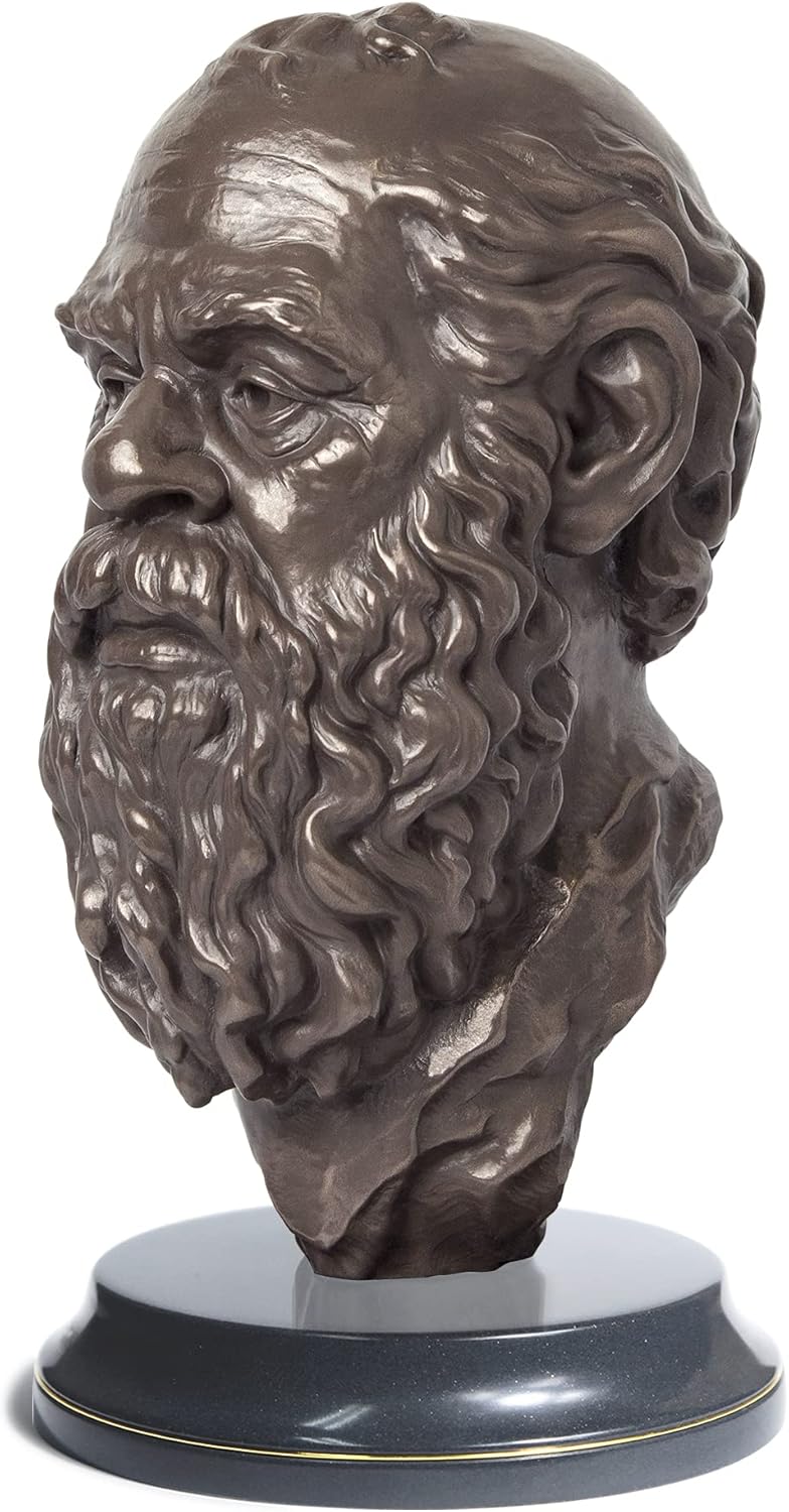 Socrates | Sculpture | Bust | Greek Philosopher | Gift, Bookshelf, Desk, Office | Sculptor: André Waiga