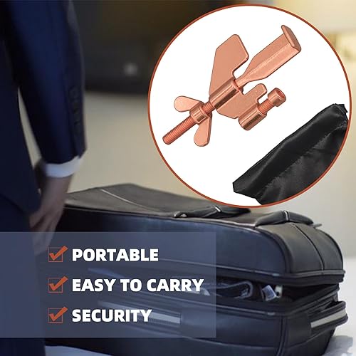 Miniatura 6 de 2 cerraduras de puerta portátiles mejoradas, cerradura de seguridad para el hogar, cerradura de bloqueo de viaje para seguridad adicional y