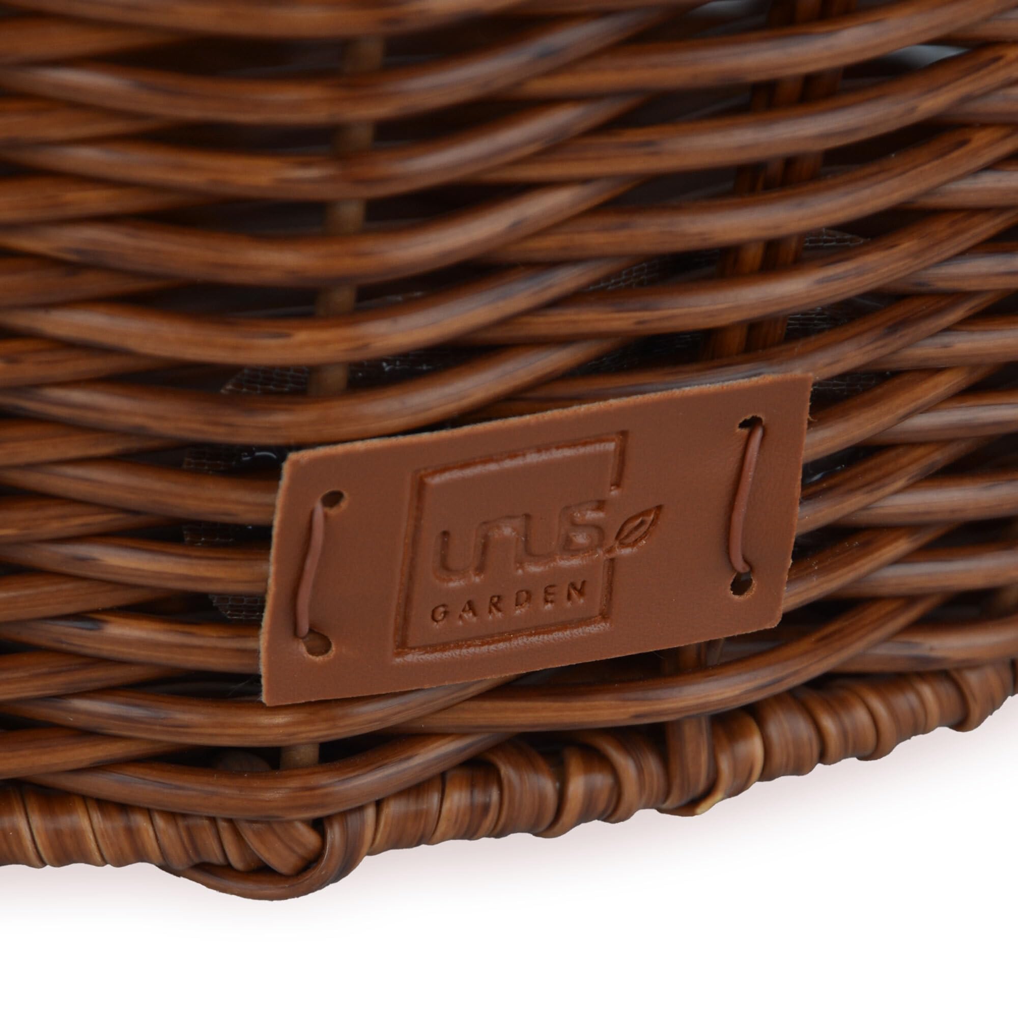 UNUS Panier à provisions pour enfants en osier Grand pour le magasin de jeu Panier de pique-nique Panier de Pâques marron avec poignée