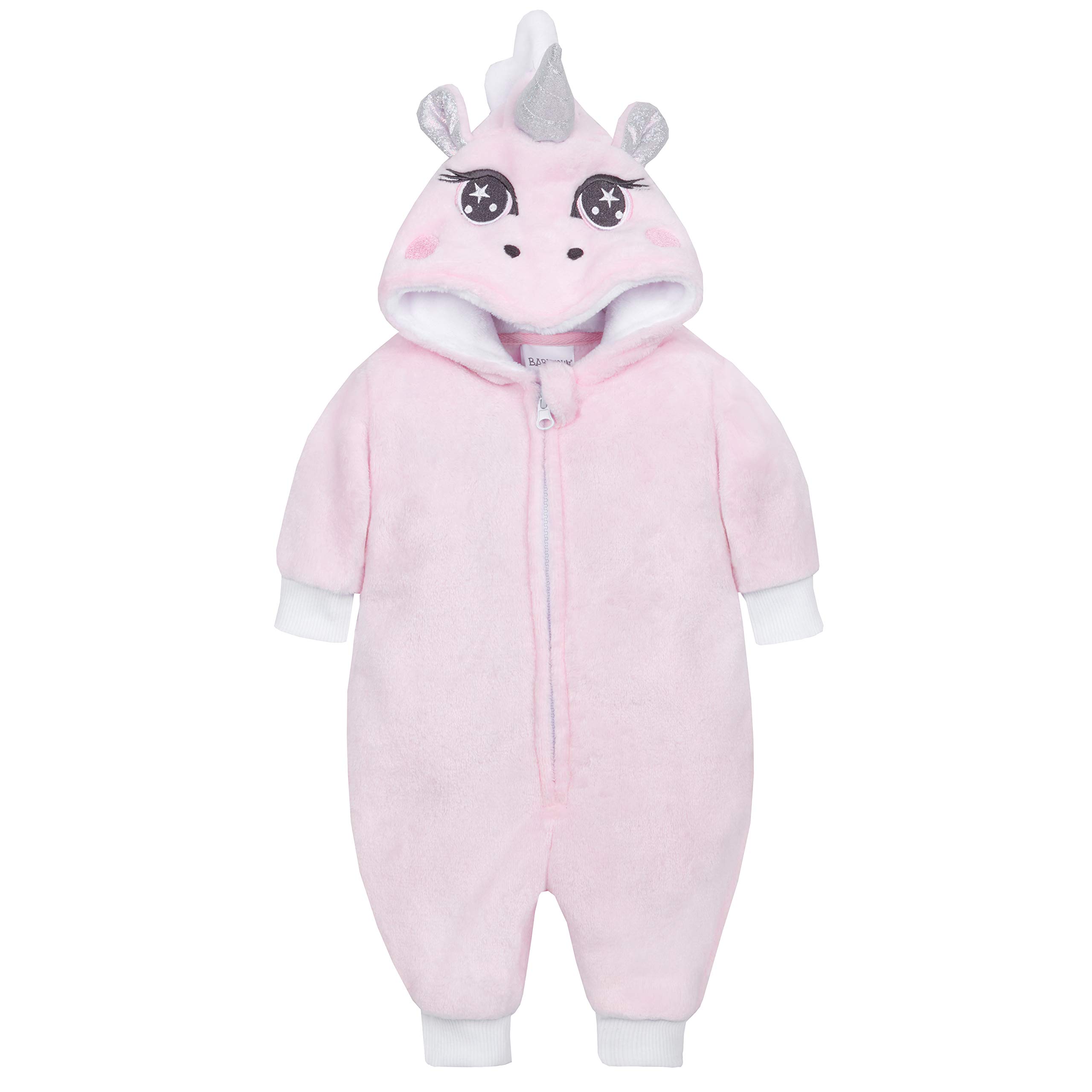 Metzuyan Women's Pink Baby Girls Unicorn All In One With Novelty Hood Newborn