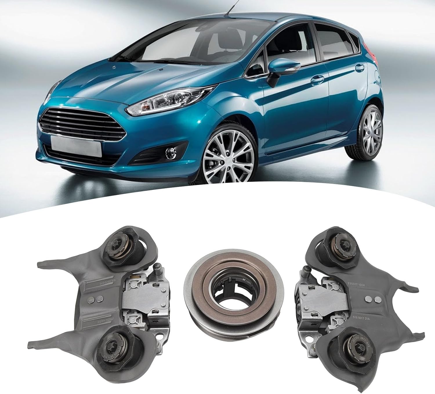 Shift Fork, Gear Selector Fork and Clutch Fork Assembly for Dual Clutch DCT Gearbox Rebuild, Compatible with Ford 6DCT250 2012-2019 Transmission Repair Replacement