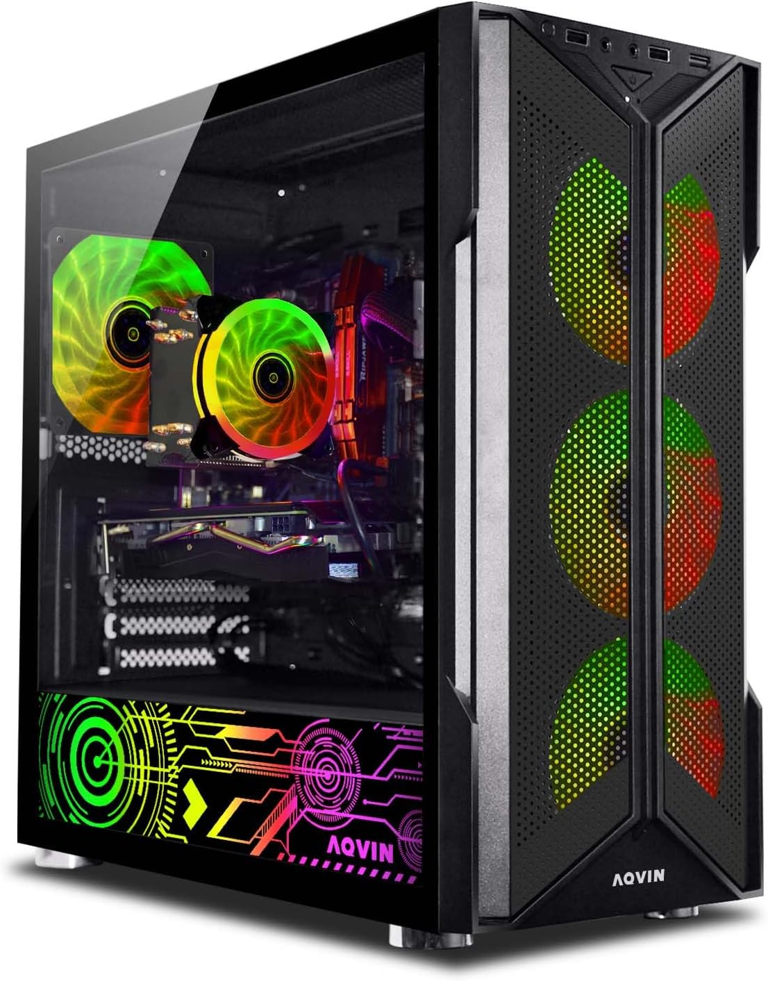 RGB Gaming PC Desktop – Intel i7 Processor Upto 4.60GHz, GeForce GTX 1660 6GB, 32GB DDR4 RAM 1TB NVMe SSD, WiFi, Windows 11 Pro RGB Gaming PC Desktop – Intel i7 Processor Upto 4.60GHz, GeForce GTX 1660 6GB, 32GB DDR4 RAM 1TB NVMe SSD, WiFi, Windows 11 Pro