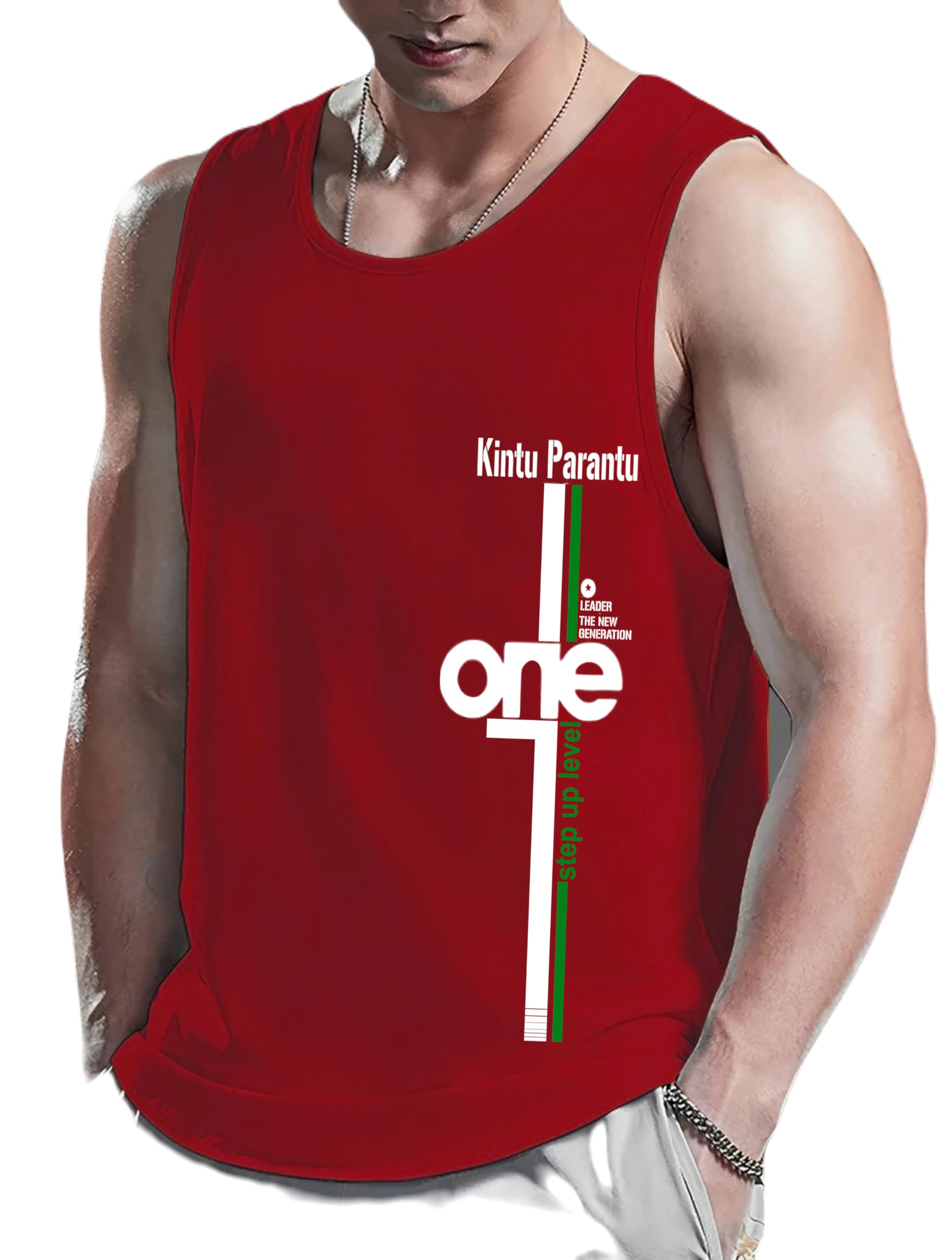 Polyester Printed Casual Sleeveless Vest for Men-image-14