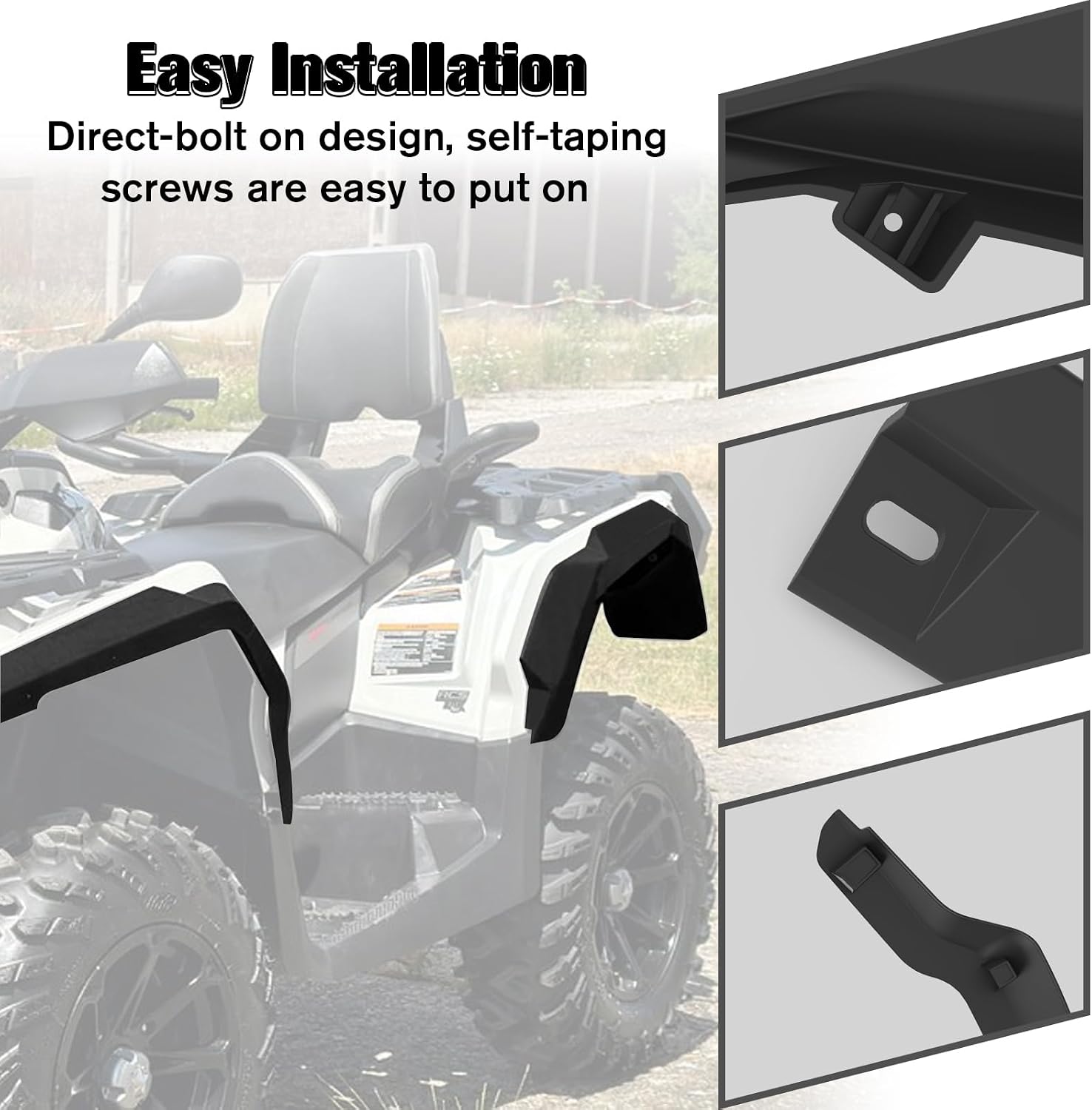 Fender Flares Mud Flaps Mud Guards Heavy Duty Front Rear Extended Mud Flaps Kit Can-Am Outlander 500 570 650 800R 850 1000 Max 2013-2021 Accessorries (Replace #715001764)