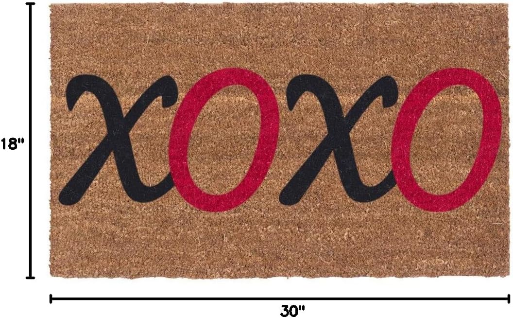 COCO MATS 'N MORE XOXO Design Coco Doormats 18" x 30" x 5/8 Inch Thick