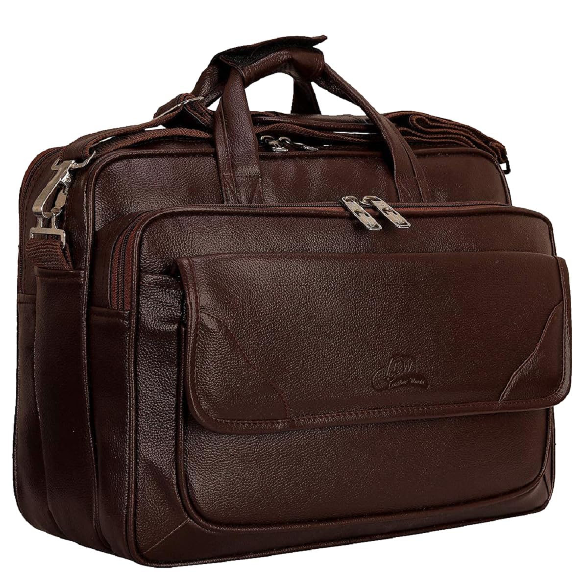 Fly Fashion Vegan Leather 15.6 Inch Laptop Office Briefcase Messenger Bag Satchel for Men and Women, with Adjustable Strap and Expandable Bottom with Multiple compartments - Brown (Brown) (B0BYS4FNVP) Amazon Price History, Amazon Price Tracker