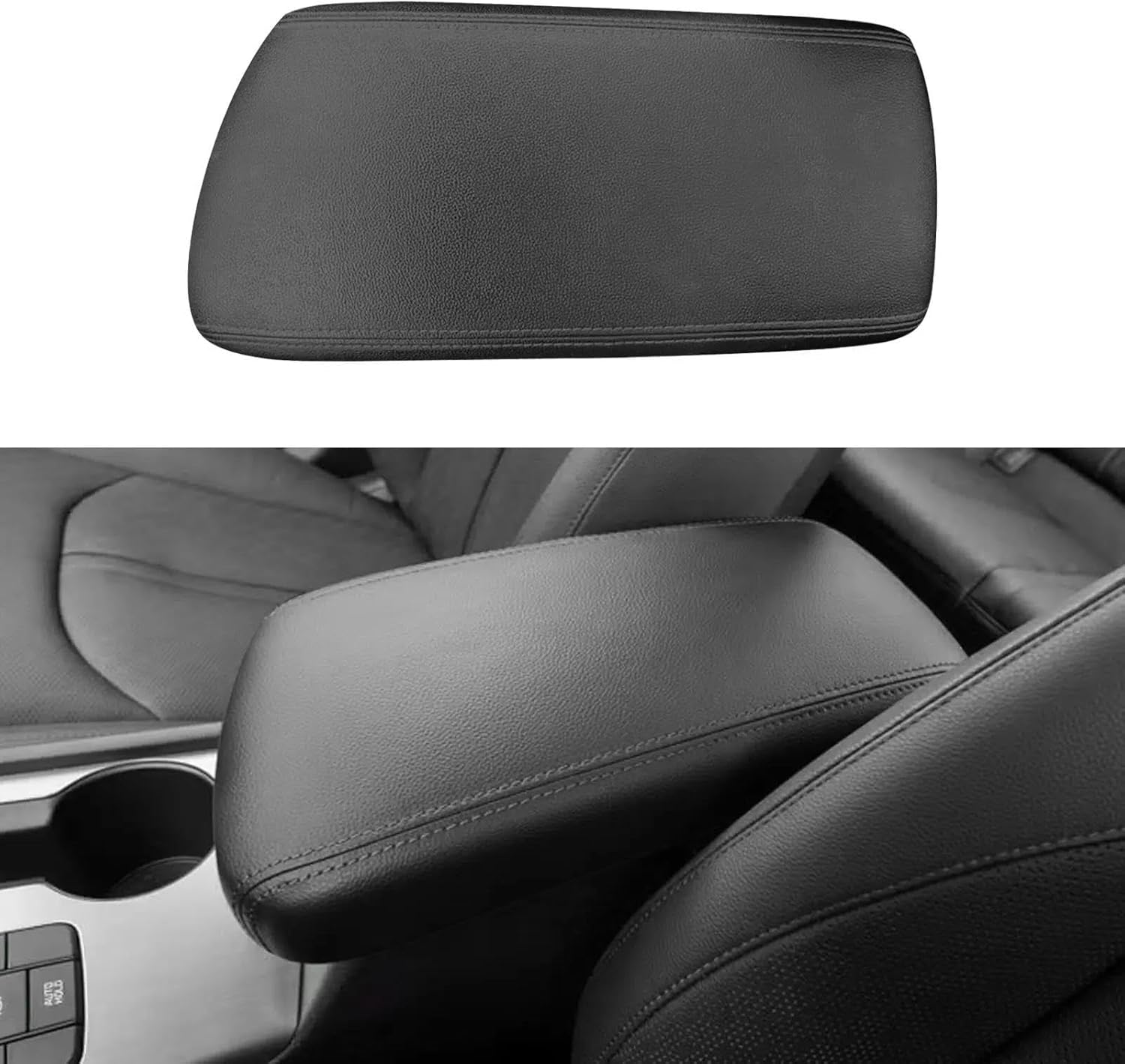 Armrest Box Protective Cover Center Console Armrest Cover Black Leather Car Armrest Pad Protector for Optima 2016 2017 2018 2019 2020