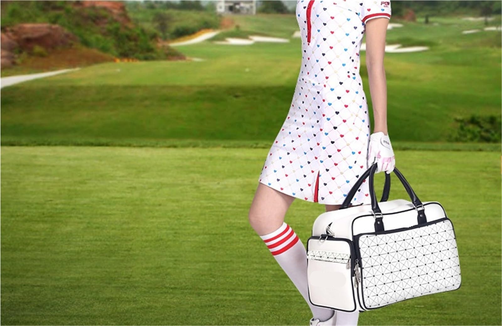 Golftaschen, große Kapazität, Golfbekleidungstaschen, wasserdichte Golfschuhtasche, doppellagige Sporthandtaschen für Herren,Damen