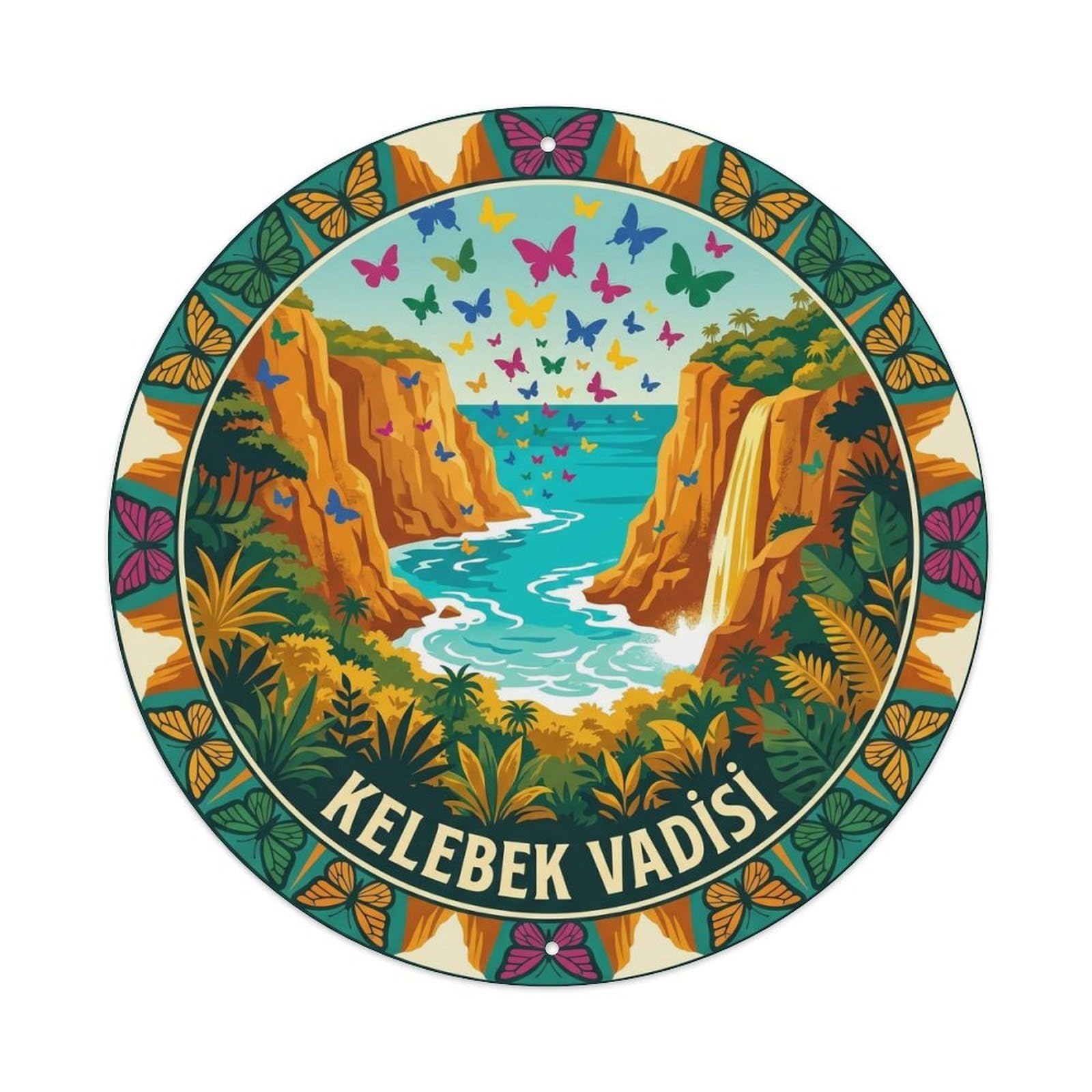 Mugla Butterfly Valley Canyon Turkey Nature Classic Metal Tin Sign