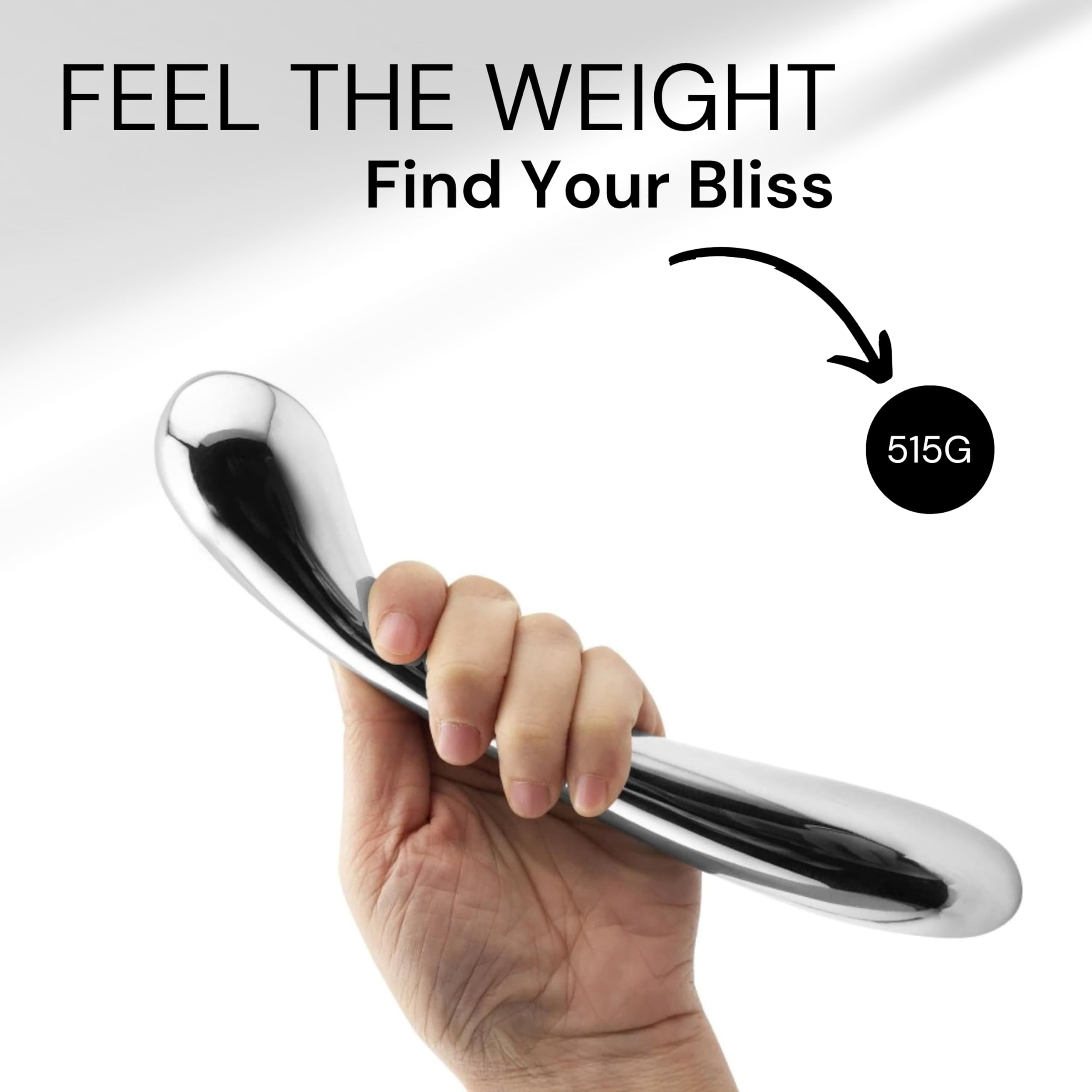 Dildo Anal Acero Inoxidable 21 cm 515 g – Doble Plug Anal ⌀2,5-3 cm – Estimulador Próstata Extremo para Parejas FOPS A138