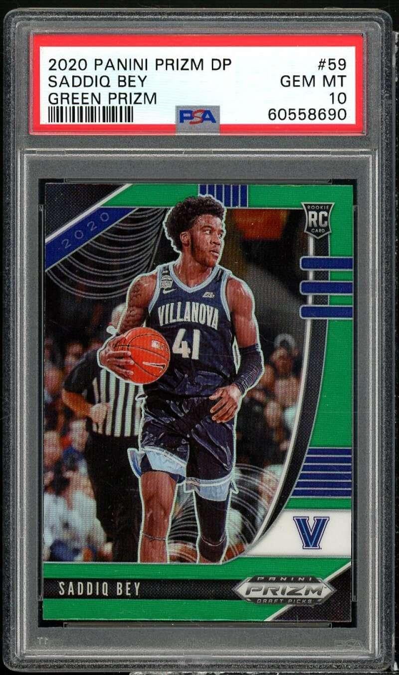 Saddiq Bey Rookie Card 2020-21 Panini Prizm Draft Picks Prizm #59 PSA 10 - Basketball Slabbed Rookie Cards