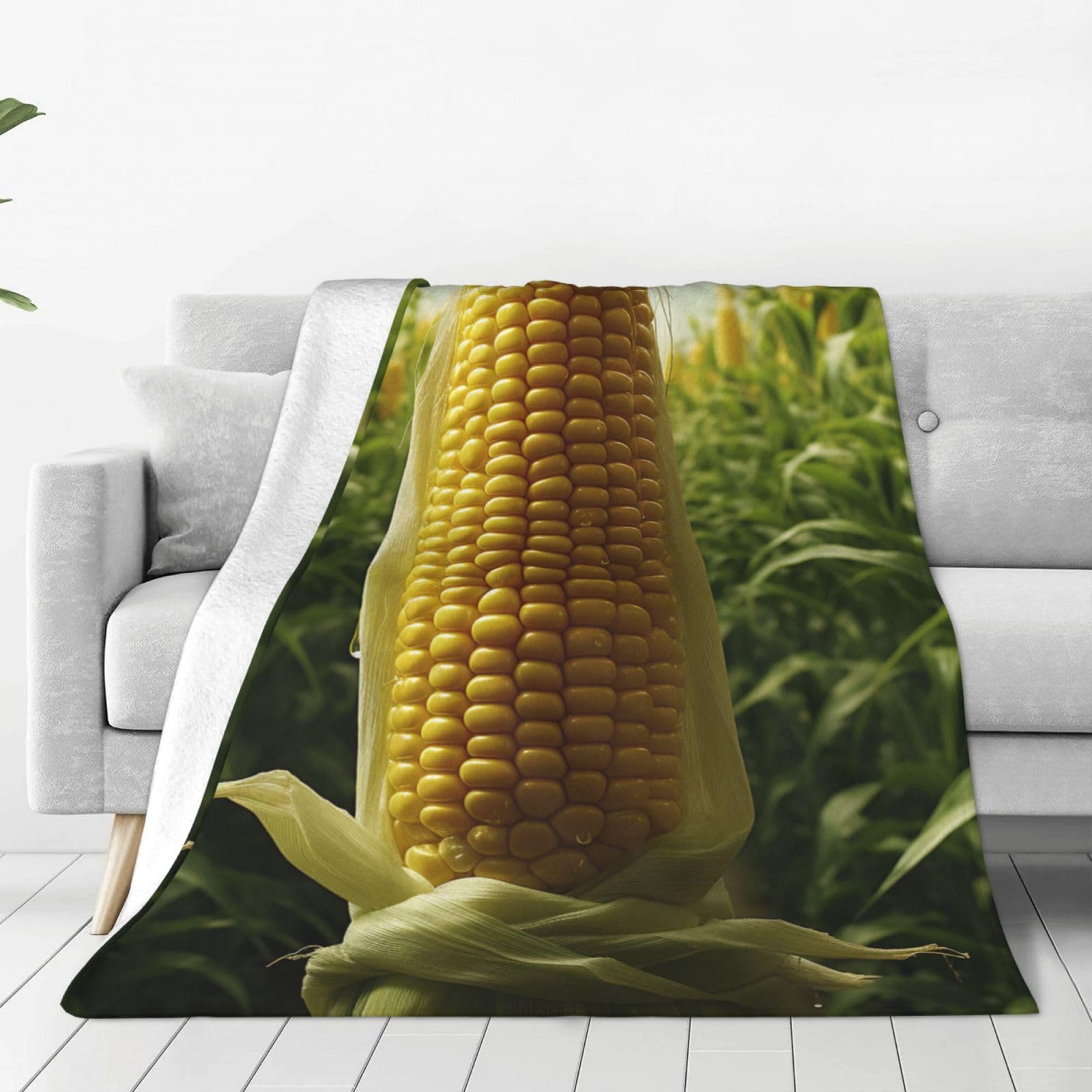 Couverture Maize en polaire ultra douce et légère pour le lit