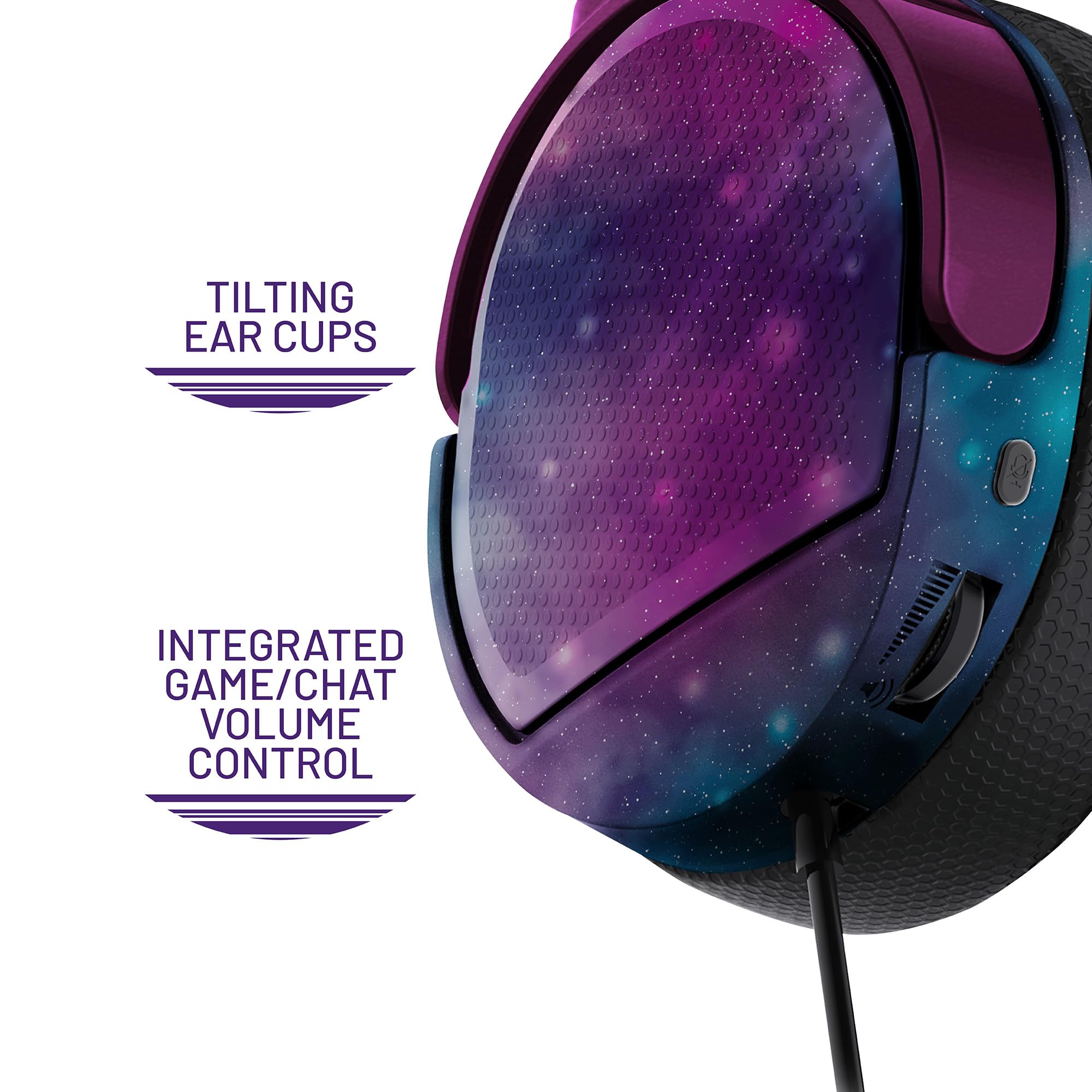 STEALTH PANTHER Cosmic - Casque de Gaming Supra-Auriculaire Compatible avec PS4/PS5, XBOX, Switch, PC avec Micro Flexible, Prise 3,5mm, Câble 1,5m, Léger, Confortable et Durable