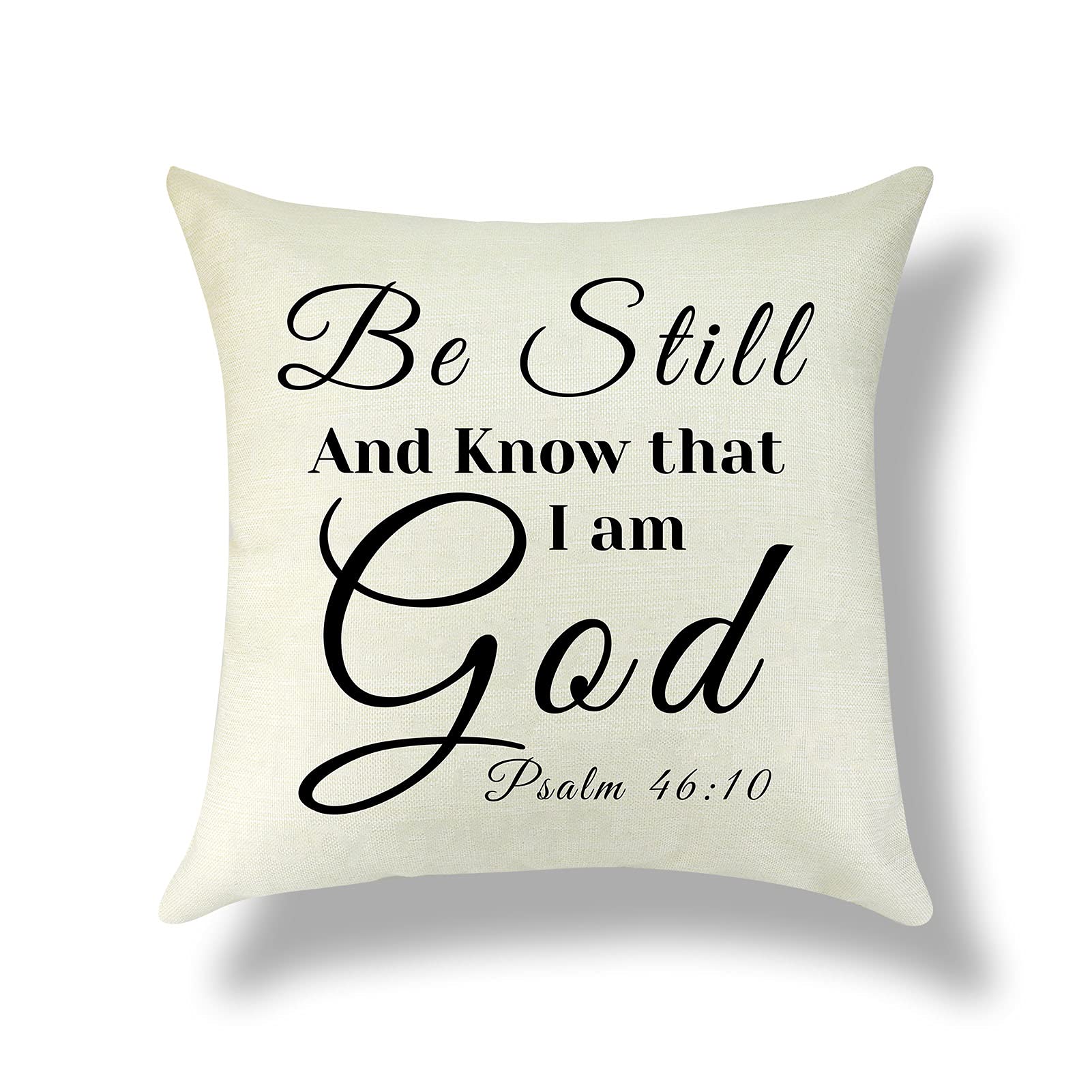 Bible Verse Gift for Women Throw Pillow Cover Christian Gift Religious Gifts Faith Gift Home Decor Quote Cushion Cover Birthday Graduation Gift Cotton Linen Decorative Pillowcase for Sofa Living Room