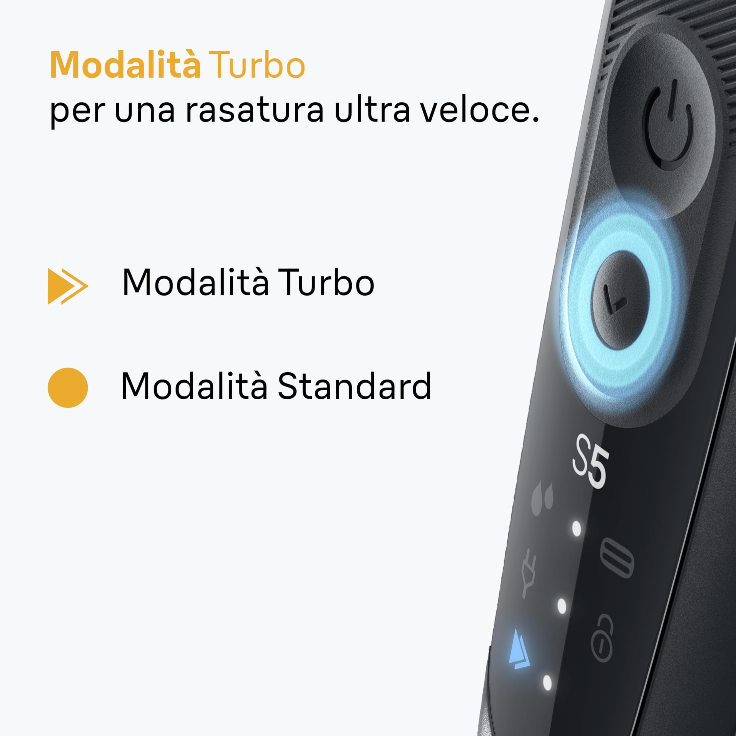 Braun Serie 5 Rasoio Elettrico Barba, Wet&Dry, Regolabarba Uomo, Rasoio Barba, 50 Min Di Utilizzo, Accessorio Rifinitore di Precisione, Senza Fili, 100% Impermeabile, 52-B1200SI, Blu